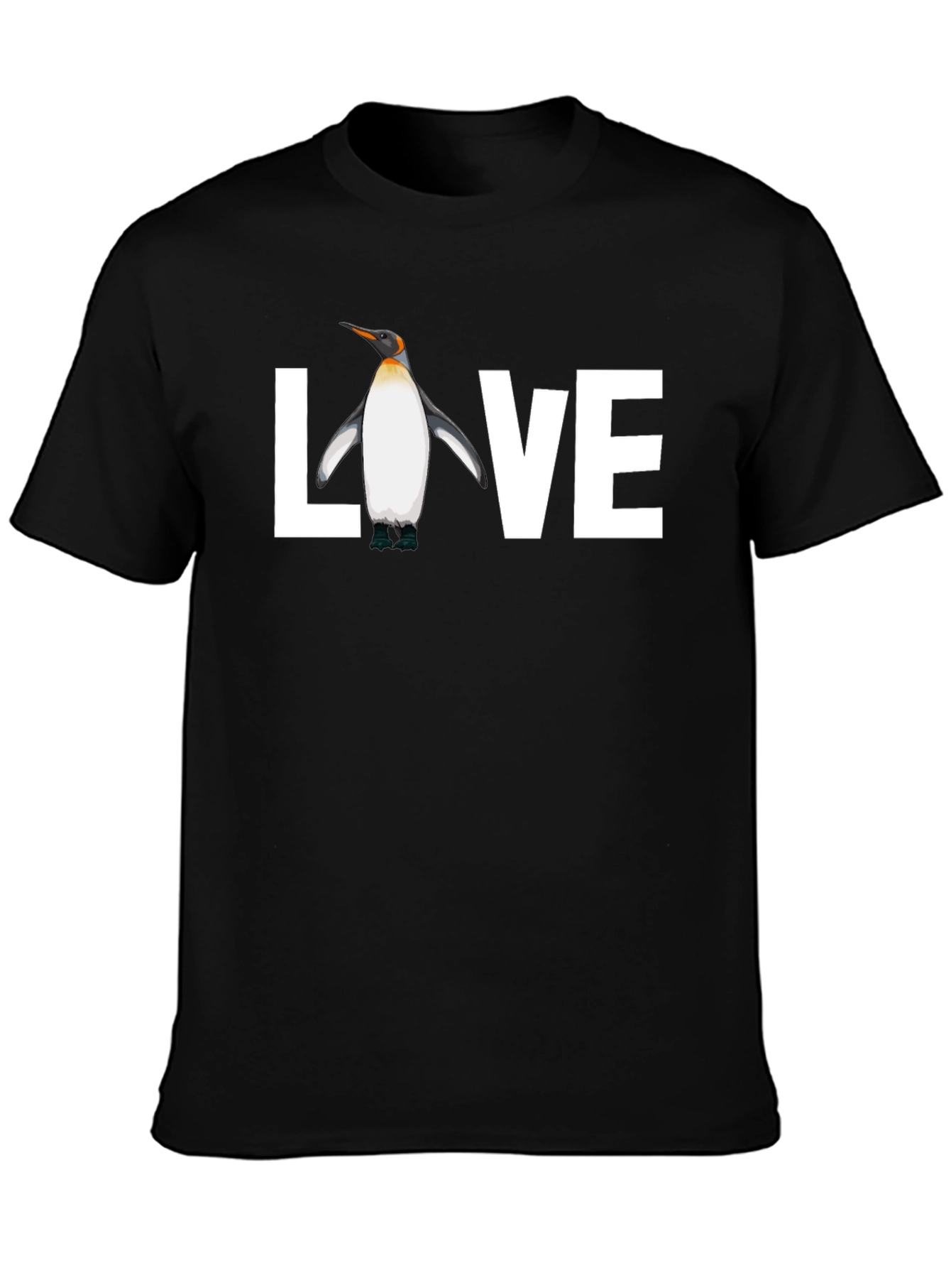 Penguin Love Graphic Tee - Black
