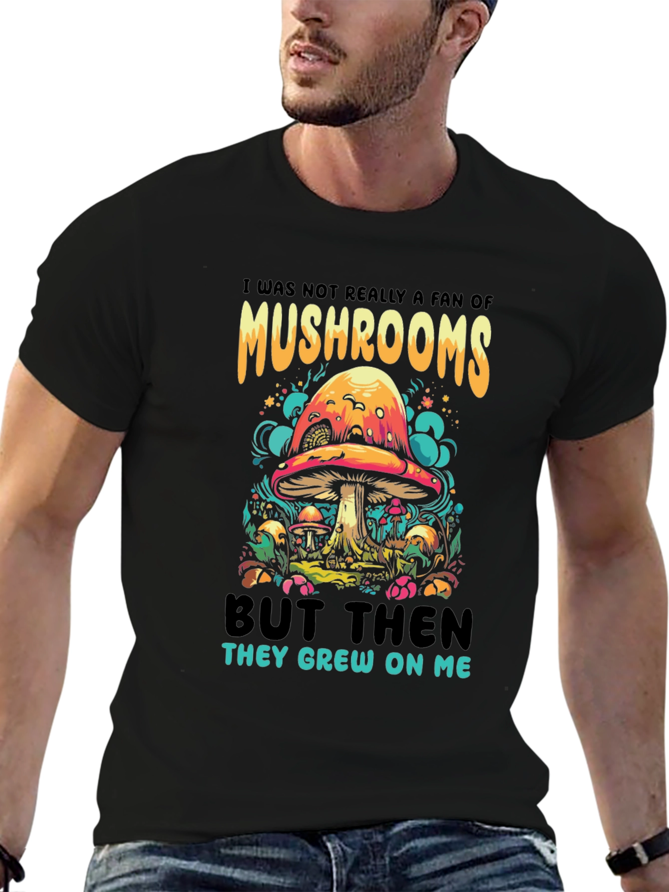 Mushroom Humor Graphic Tee