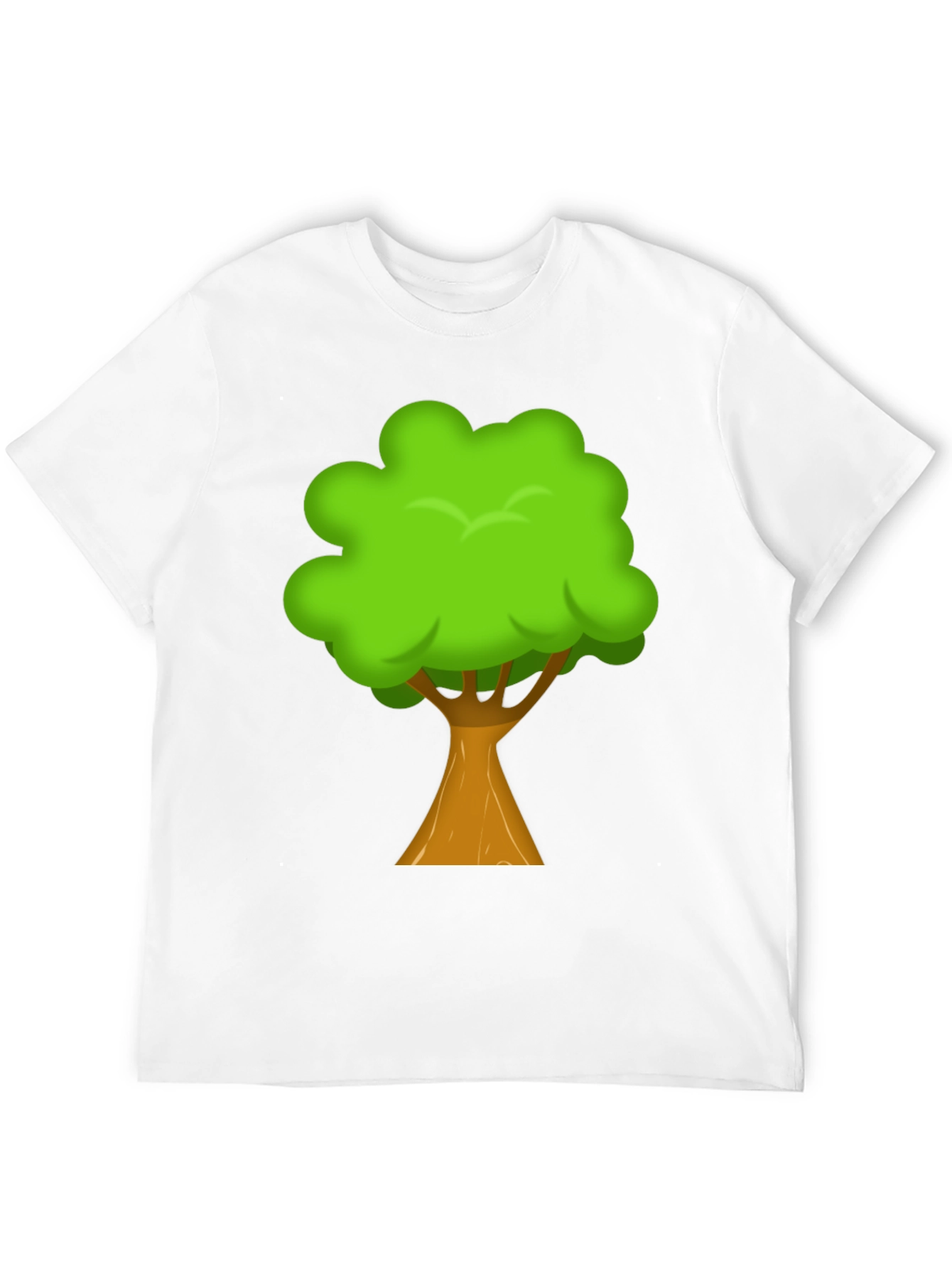 Cartoon Tree Graphic Print Black T-Shirt
