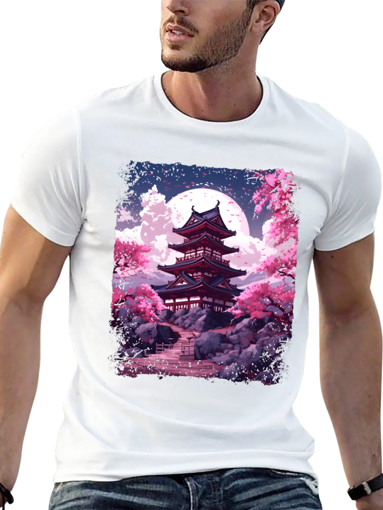 Pagoda Cherry Blossom Graphic Tee