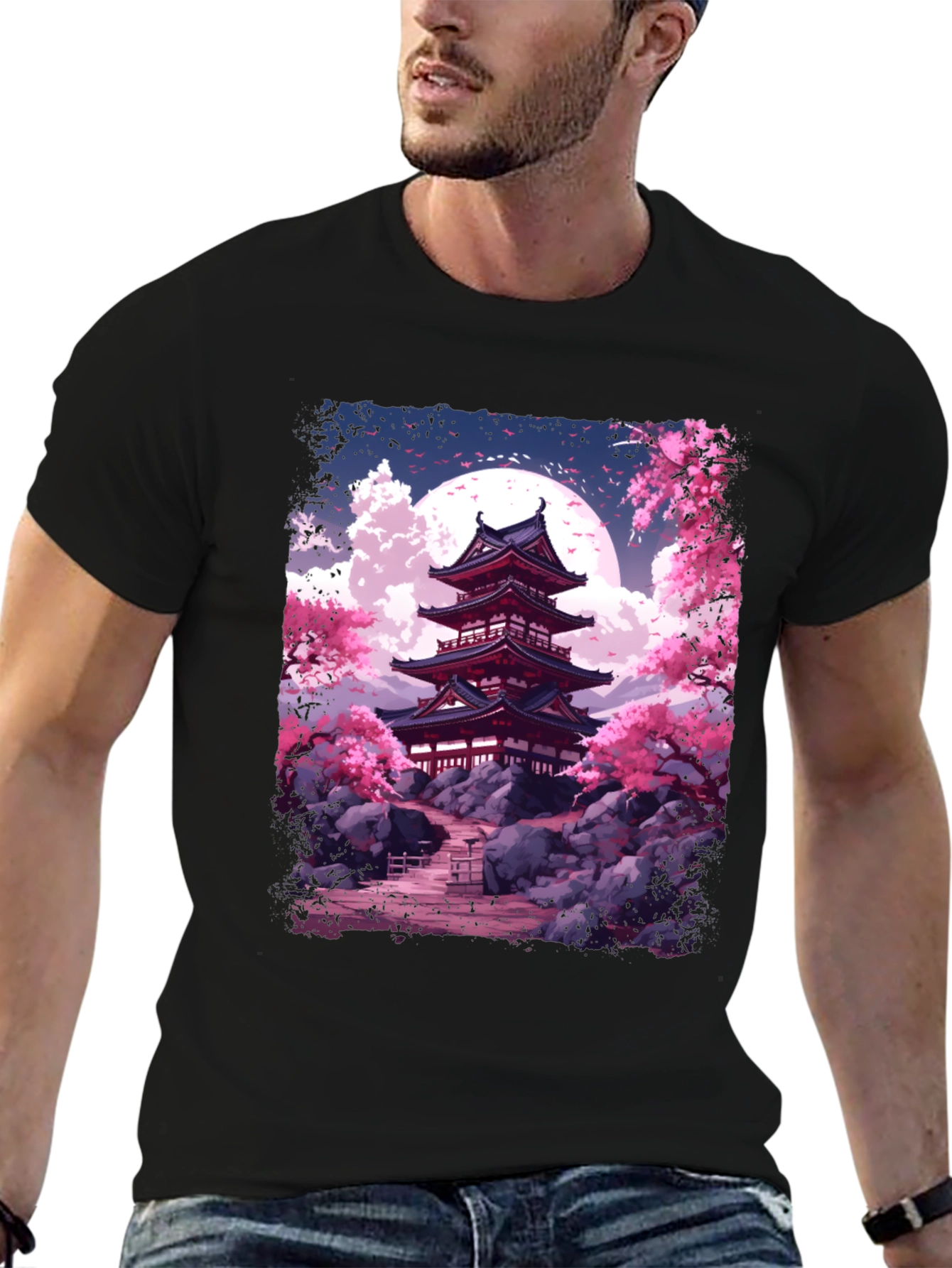 Pagoda Cherry Blossom Graphic Tee