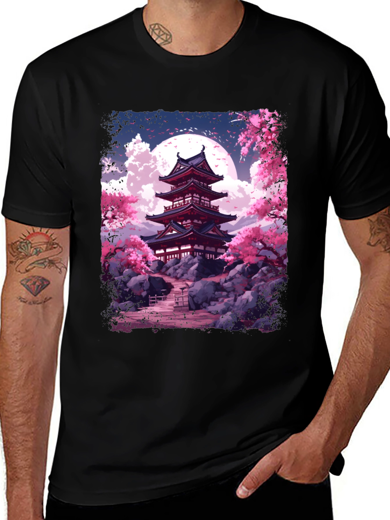 Pagoda Cherry Blossom Graphic Tee