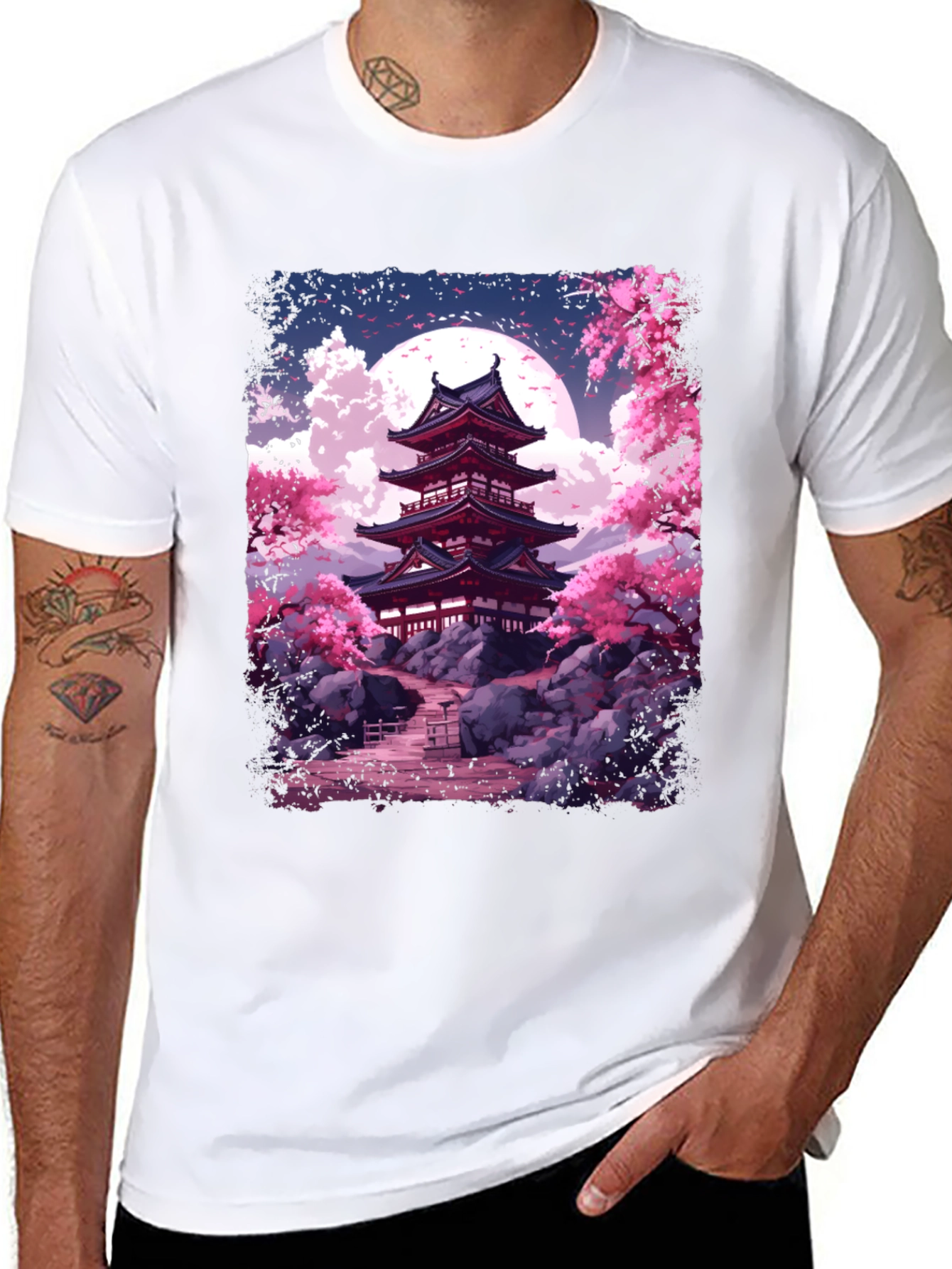 Pagoda Cherry Blossom Graphic Tee
