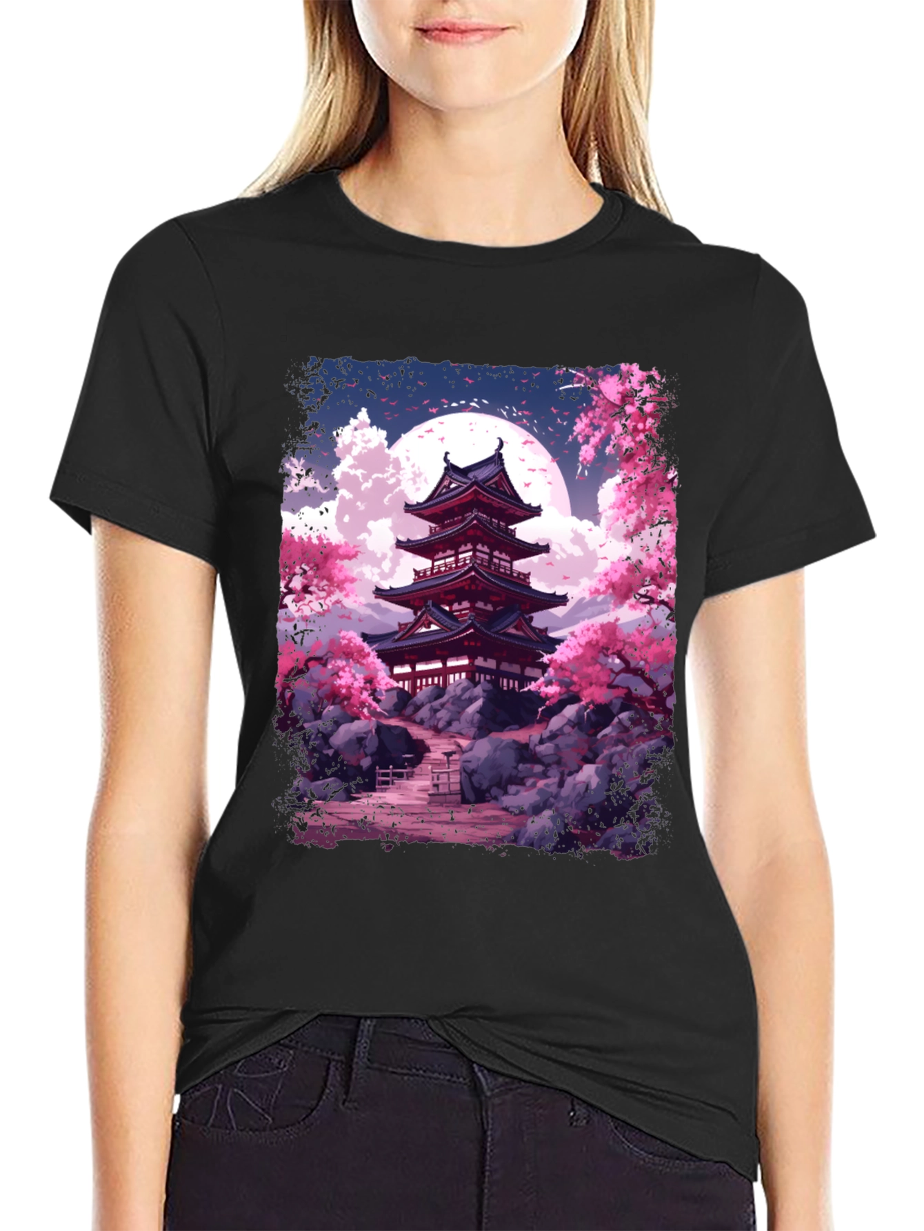 Pagoda Cherry Blossom Graphic Tee
