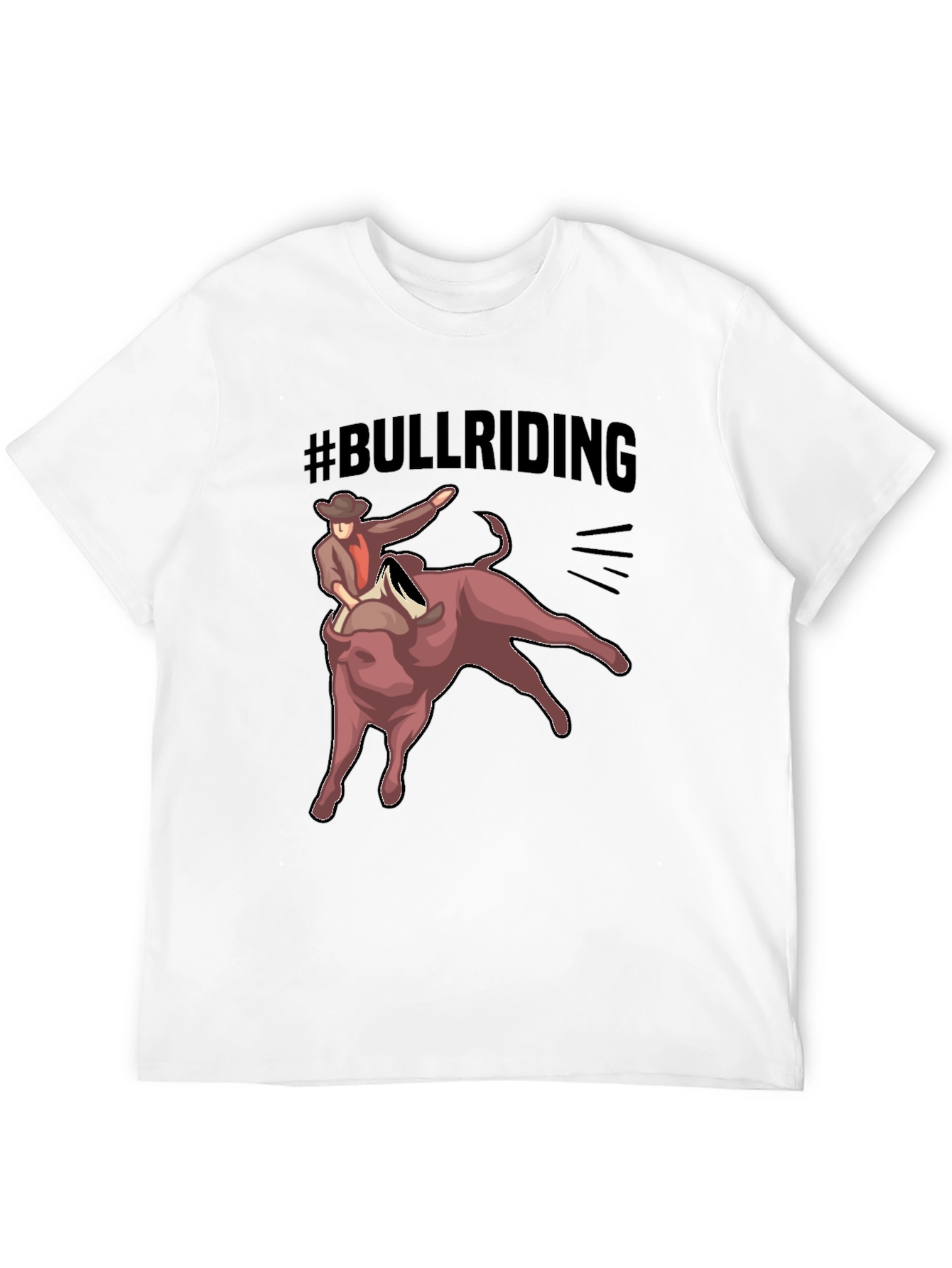 Bull Riding T-Shirt - Black Graphic Tee