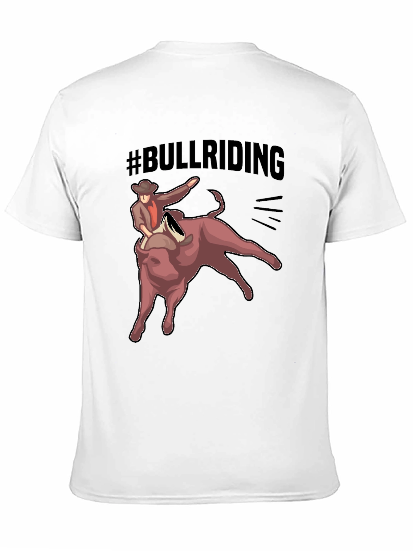 Bull Riding T-Shirt - Black Graphic Tee
