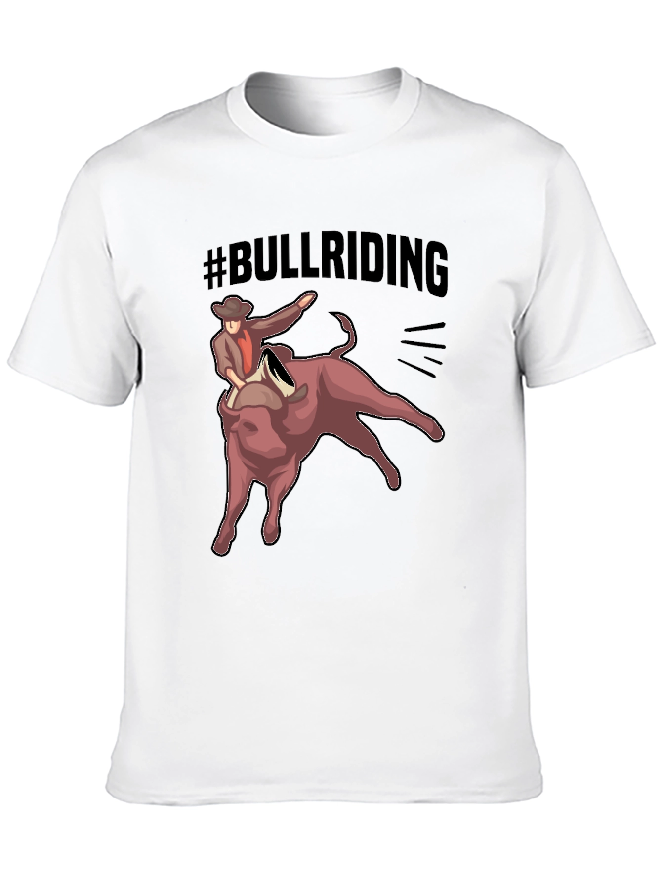 Bull Riding T-Shirt - Black Graphic Tee