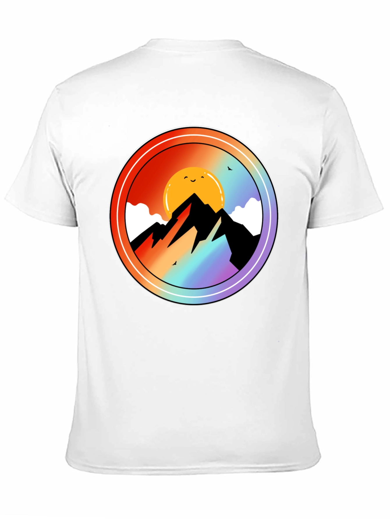 Mountain Sunset Graphic Tee - Black Cotton Blend