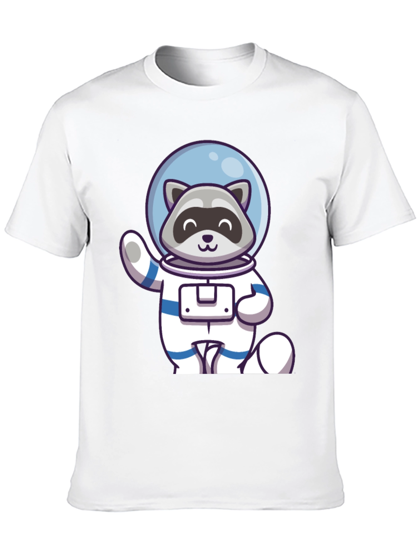 Raccoon Astronaut Graphic Tee - Cool Space Design