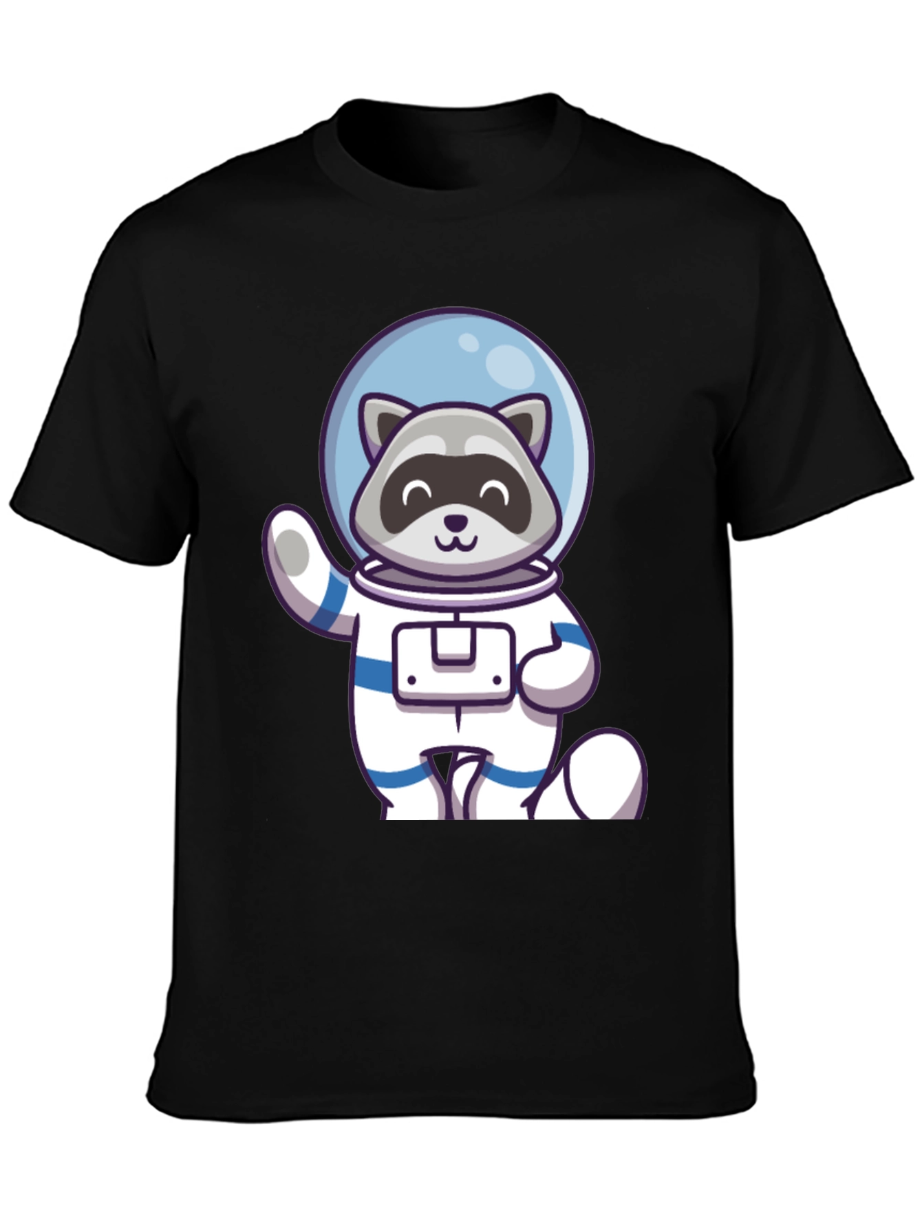 Raccoon Astronaut Graphic Tee - Cool Space Design