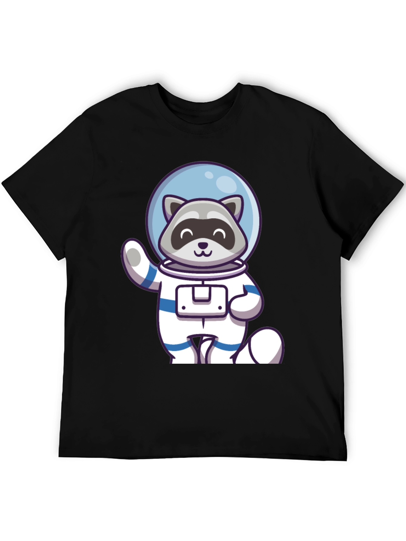 Raccoon Astronaut Graphic Tee - Cool Space Design