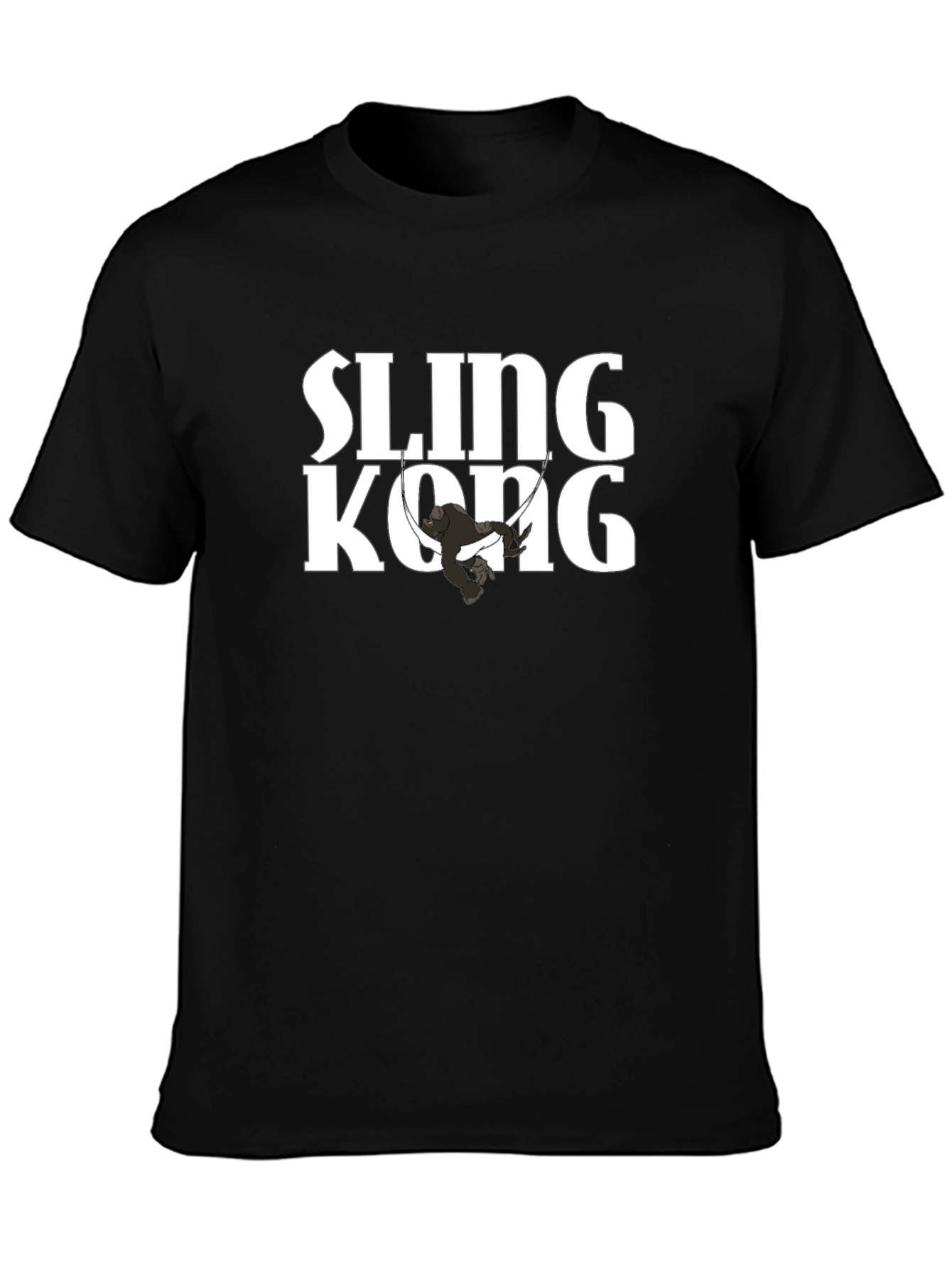 Sling Kong Graphic Tee - Black Cotton Comfort