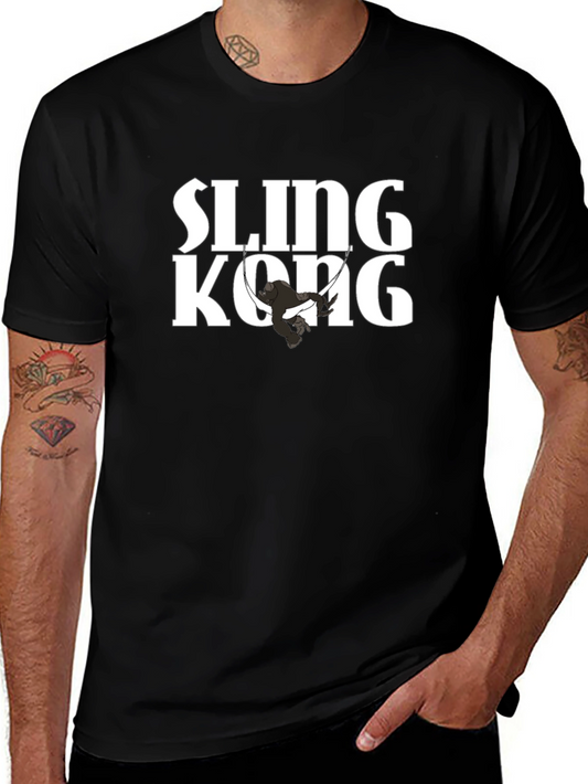 Sling Kong Graphic Tee - Black Cotton Comfort