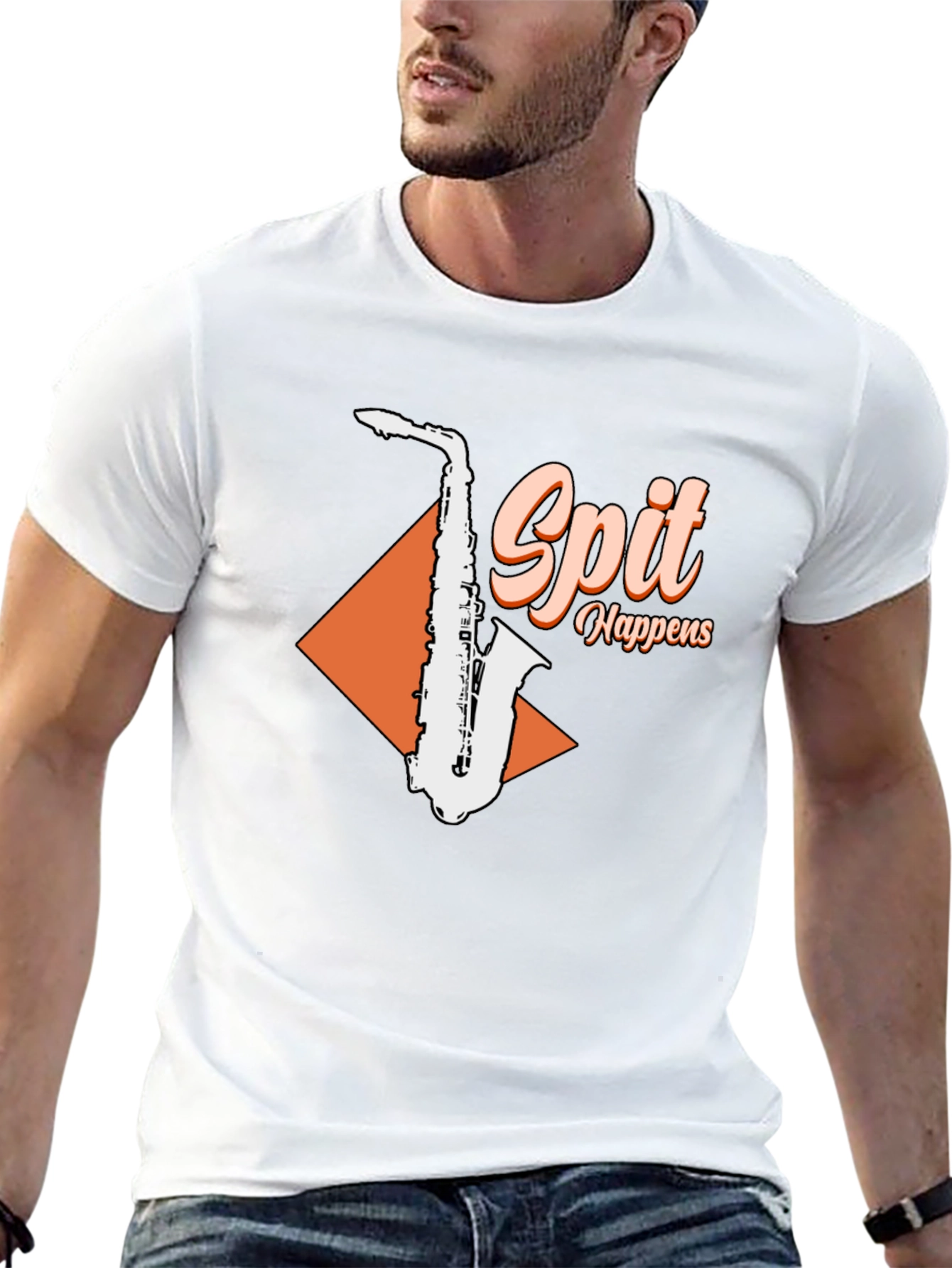 Spit Happens Saxophone Graphic T-Shirt