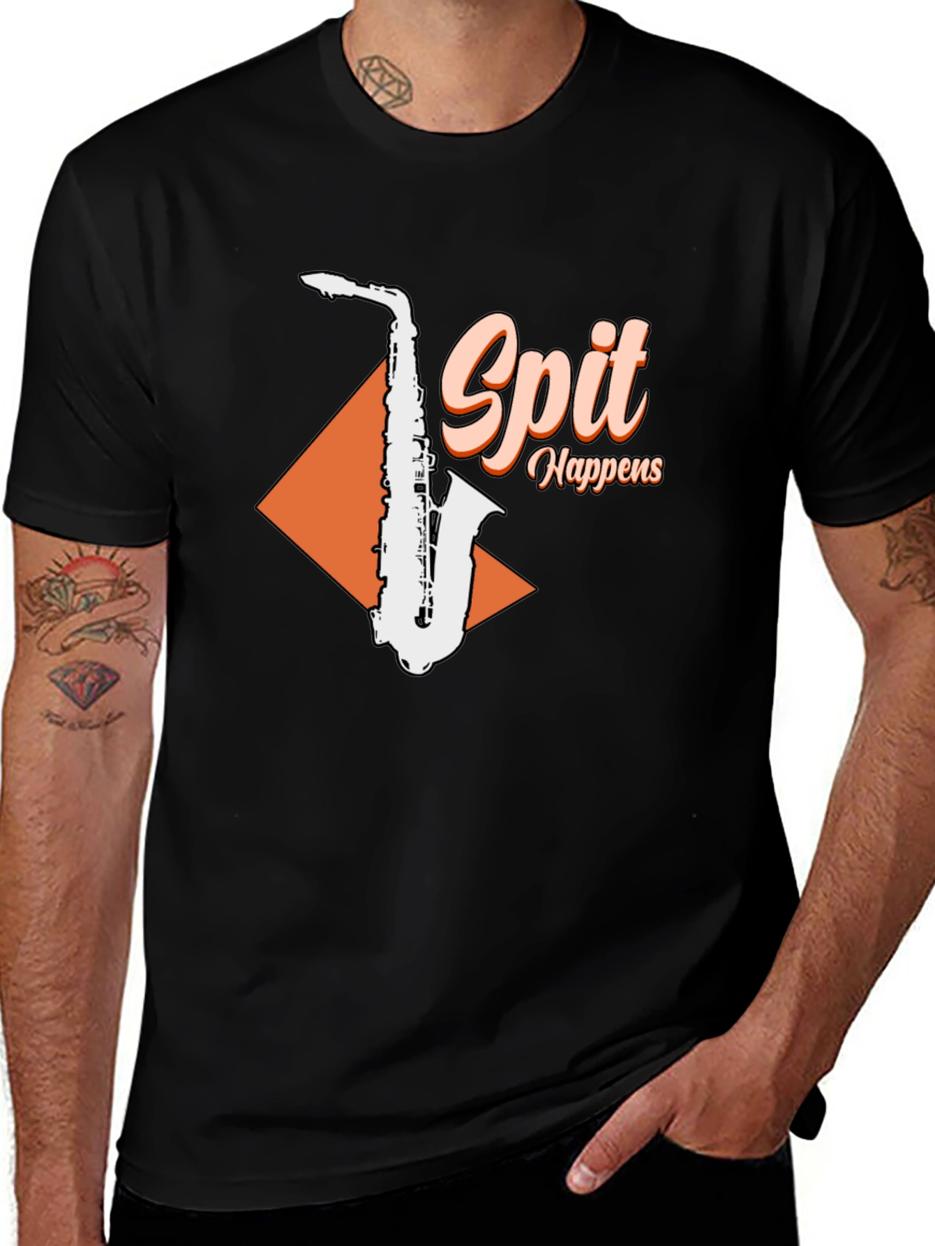 Spit Happens Saxophone Graphic T-Shirt