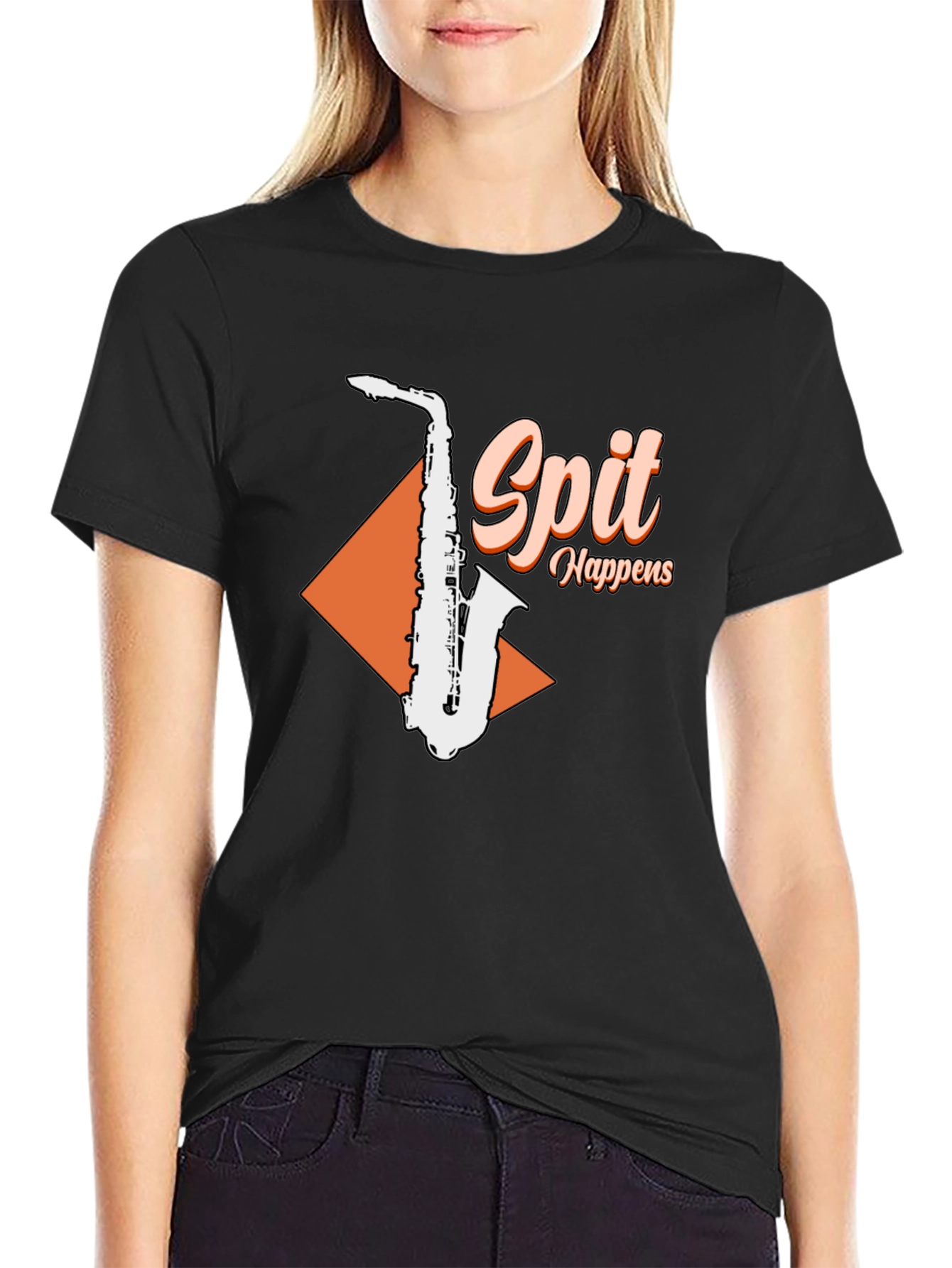 Spit Happens Saxophone Graphic T-Shirt