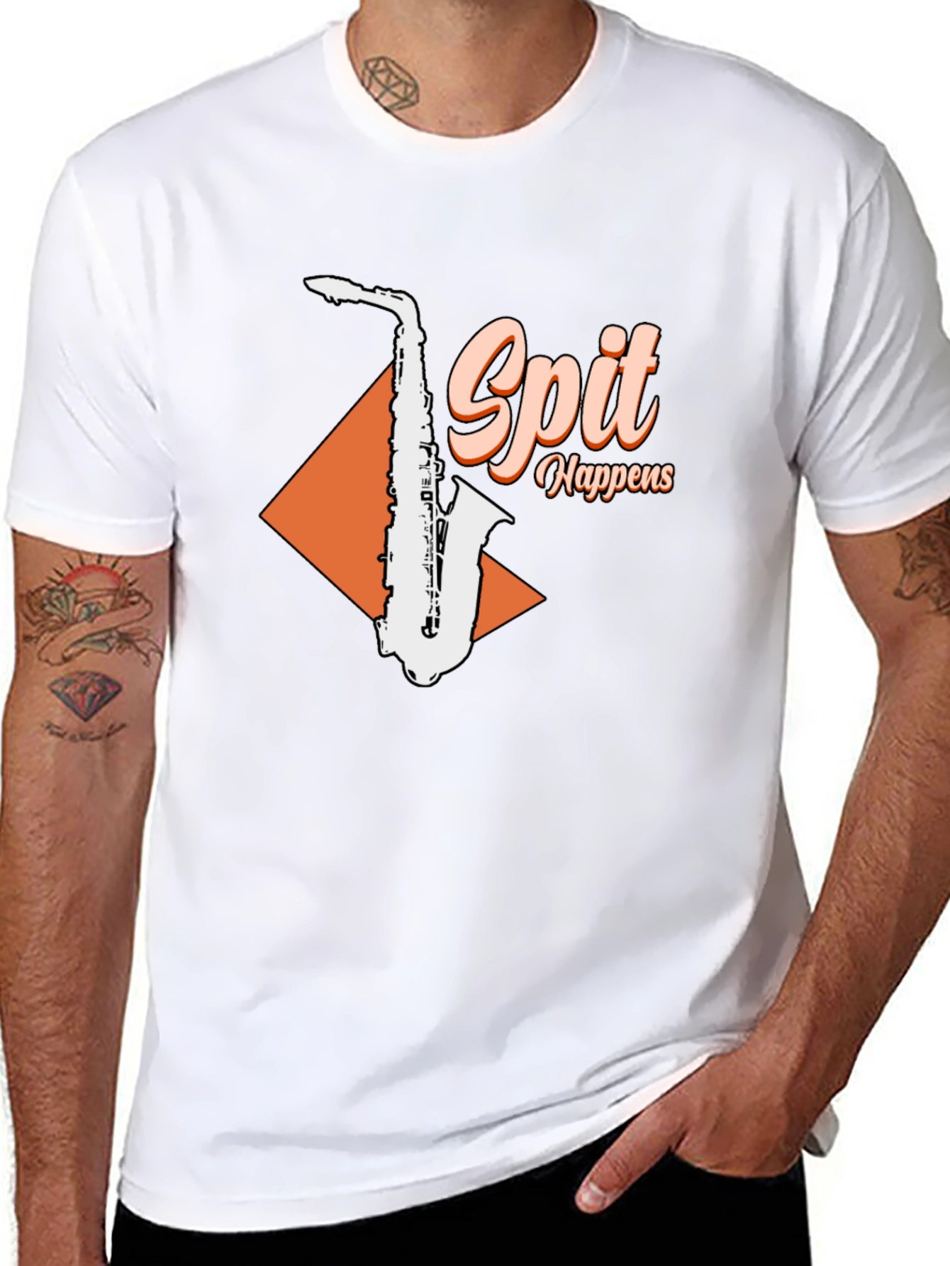Spit Happens Saxophone Graphic T-Shirt