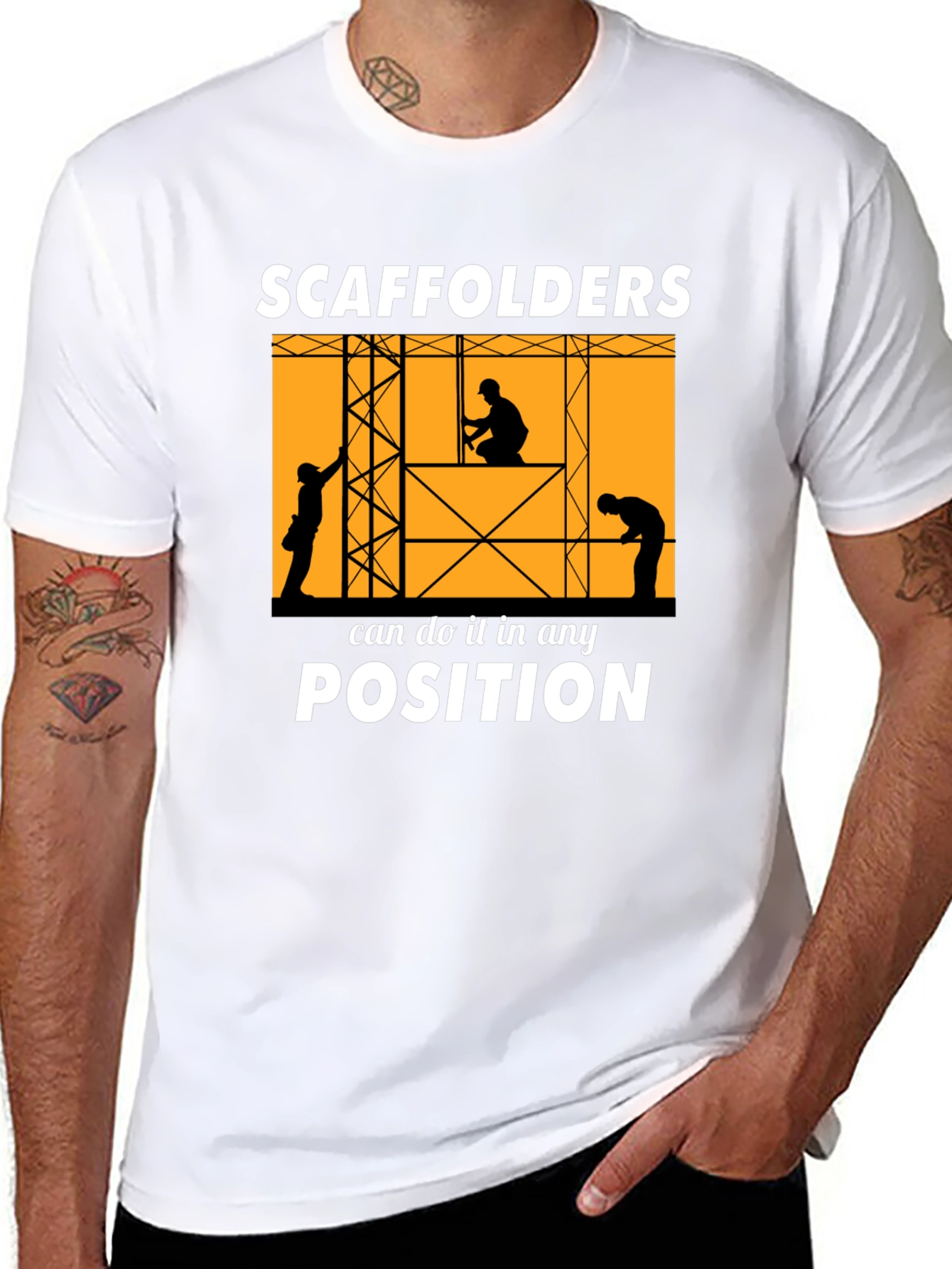 Scaffolders Can Do It T-Shirt Construction Worker Tee