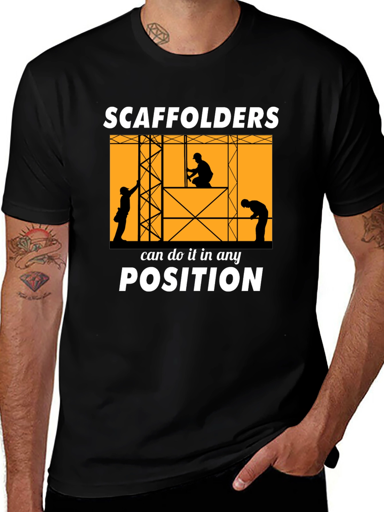 Scaffolders Can Do It T-Shirt Construction Worker Tee