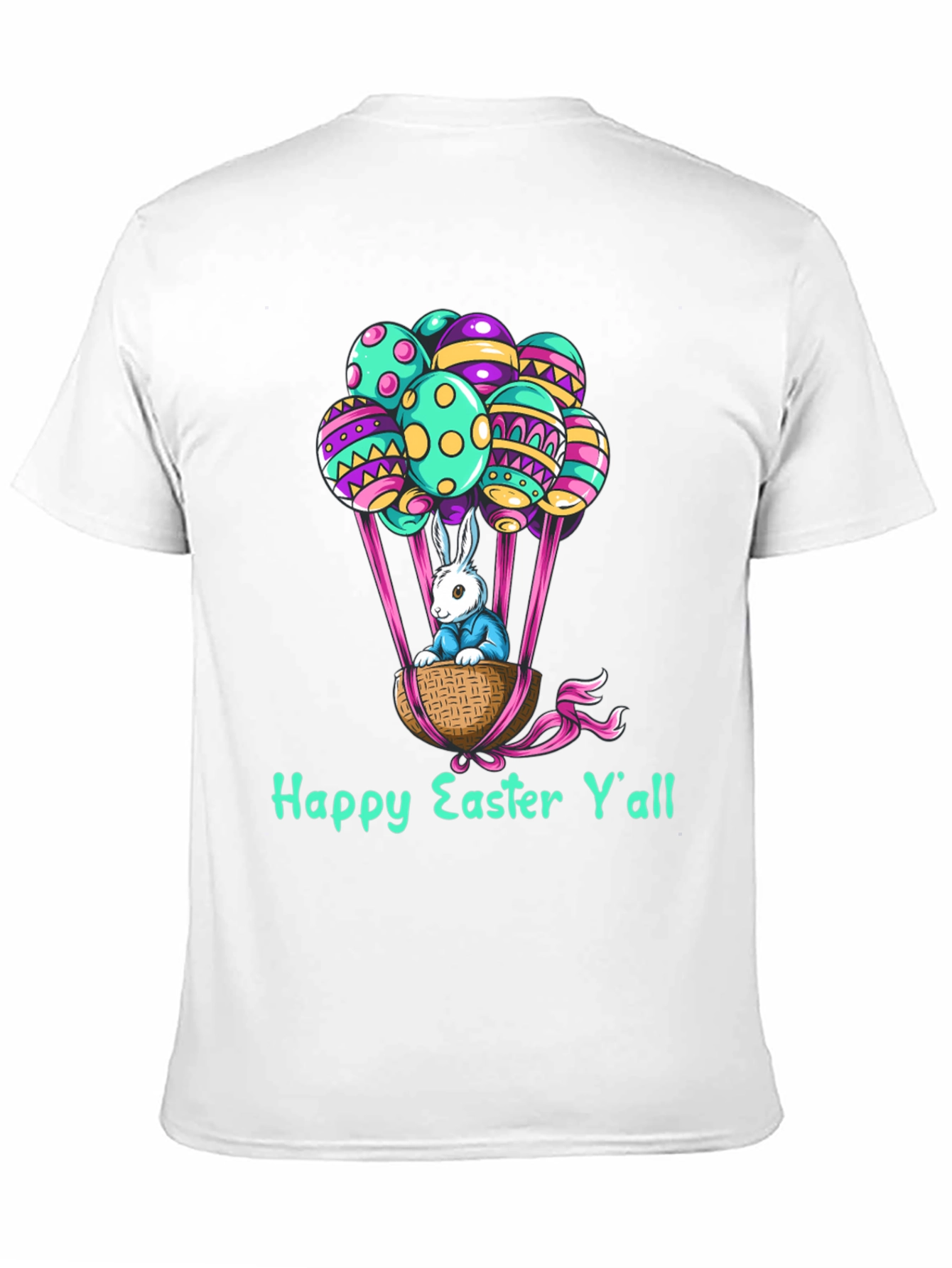 Happy Easter Yall Bunny in Basket Graphic Tee