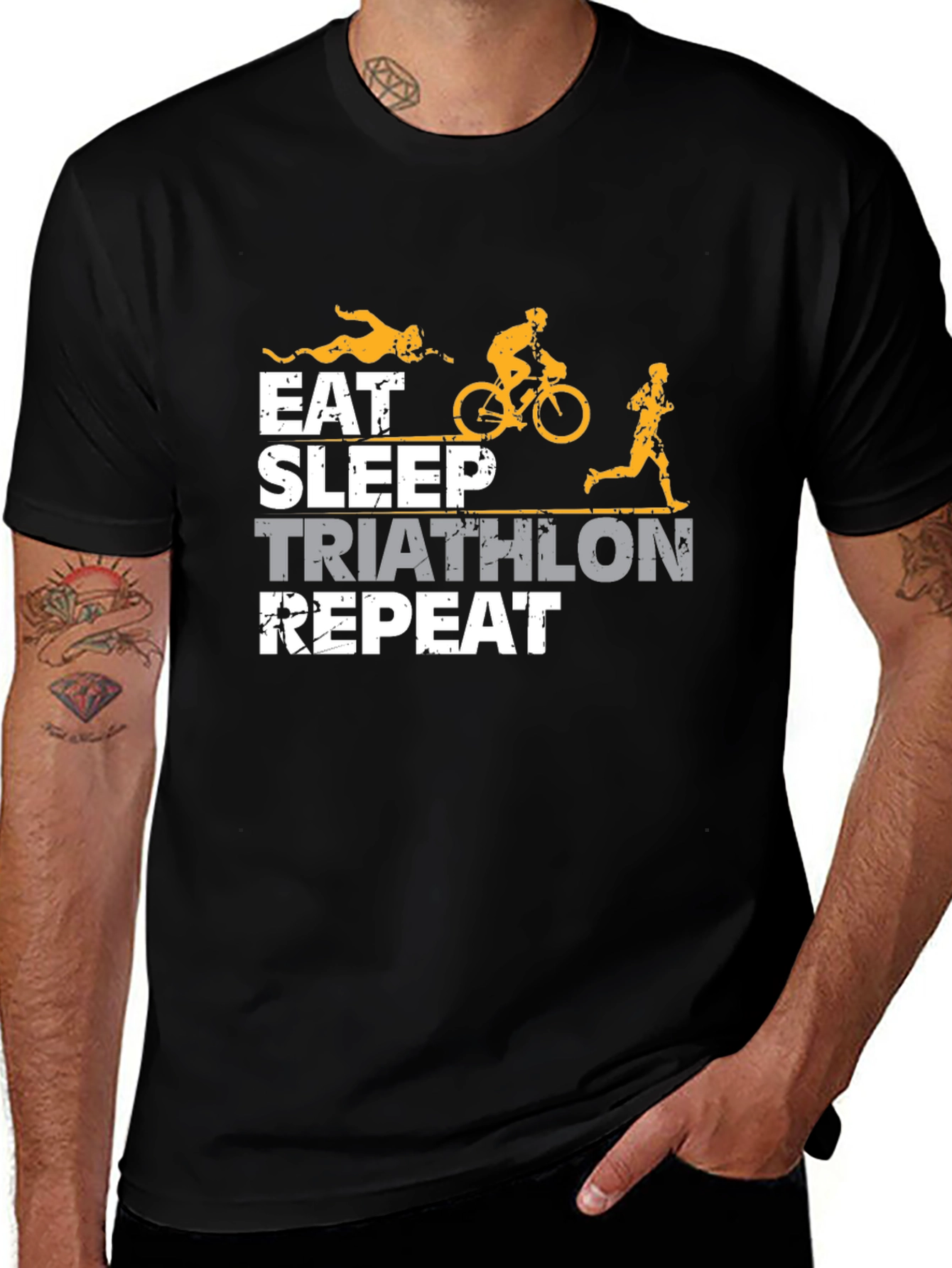 Eat Sleep Triathlon Repeat T-Shirt