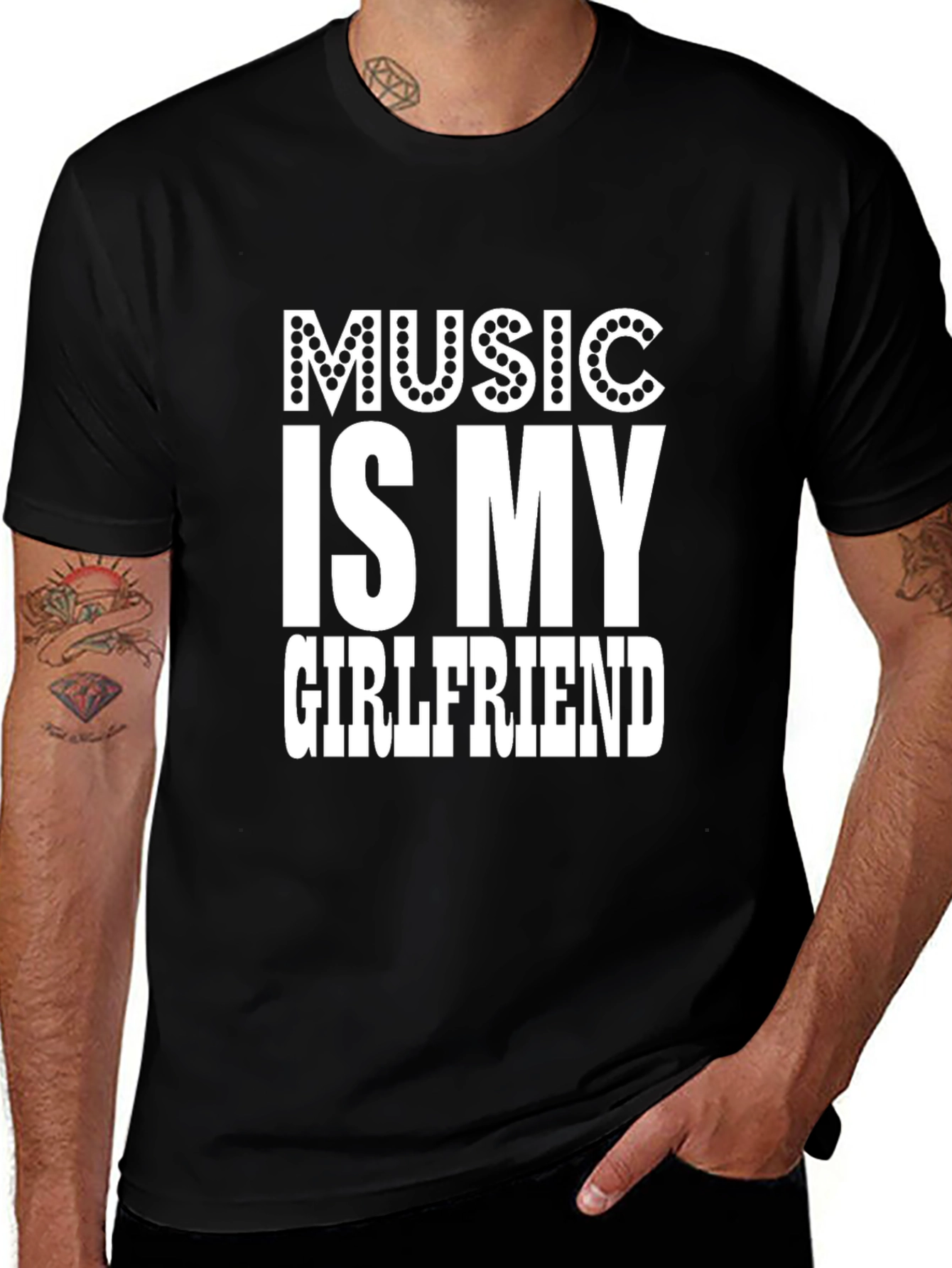 Music Is My Girlfriend Funny Graphic Tee