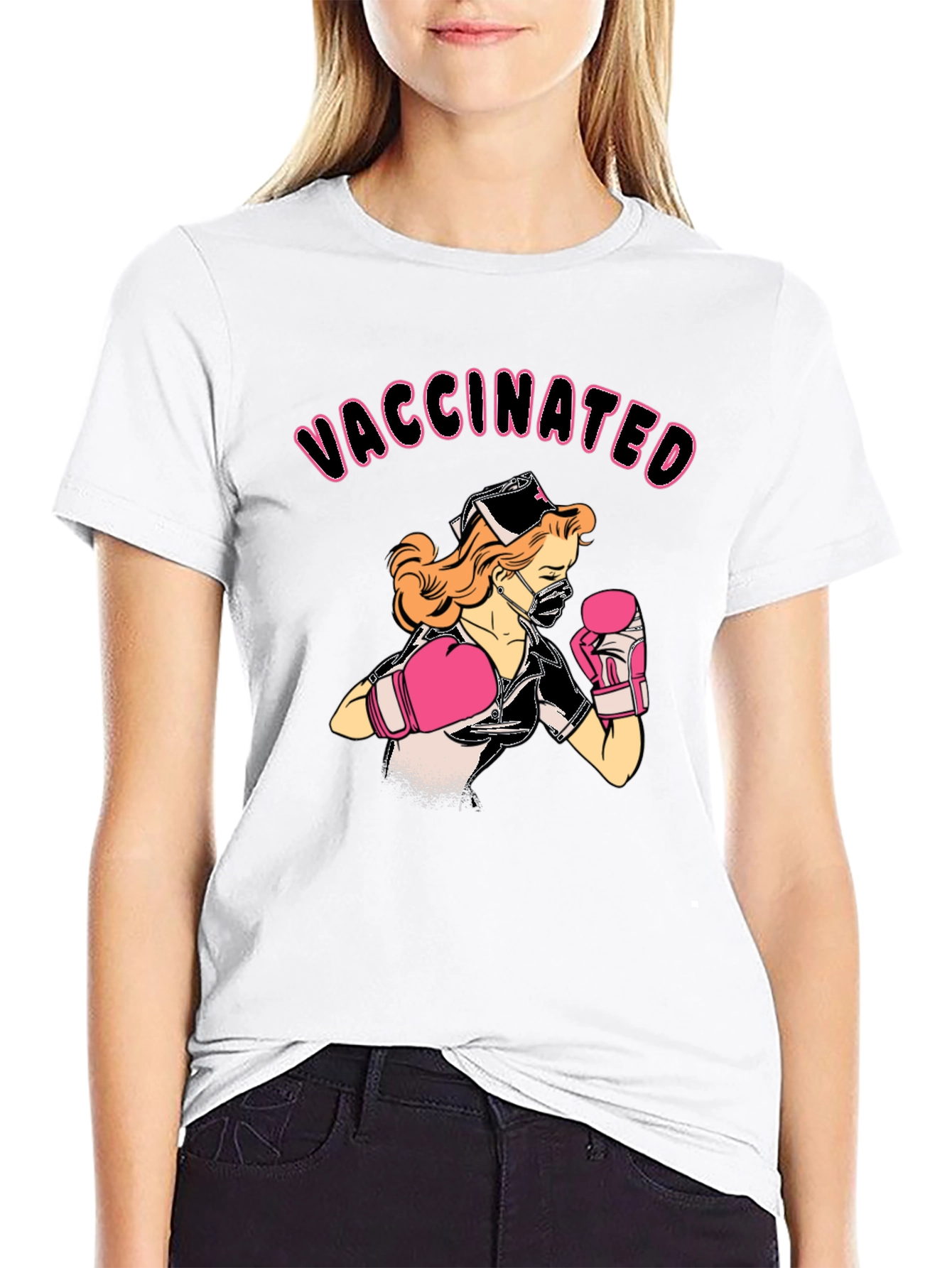 Vaccinated Nurse Boxing T-Shirt