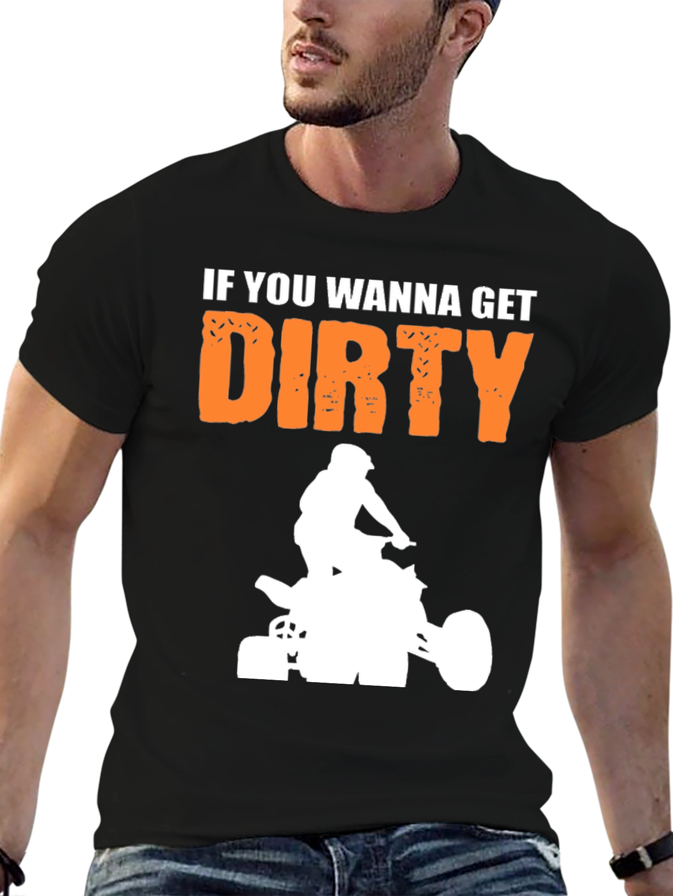 Get Dirty ATV Rider Graphic Tee - Black
