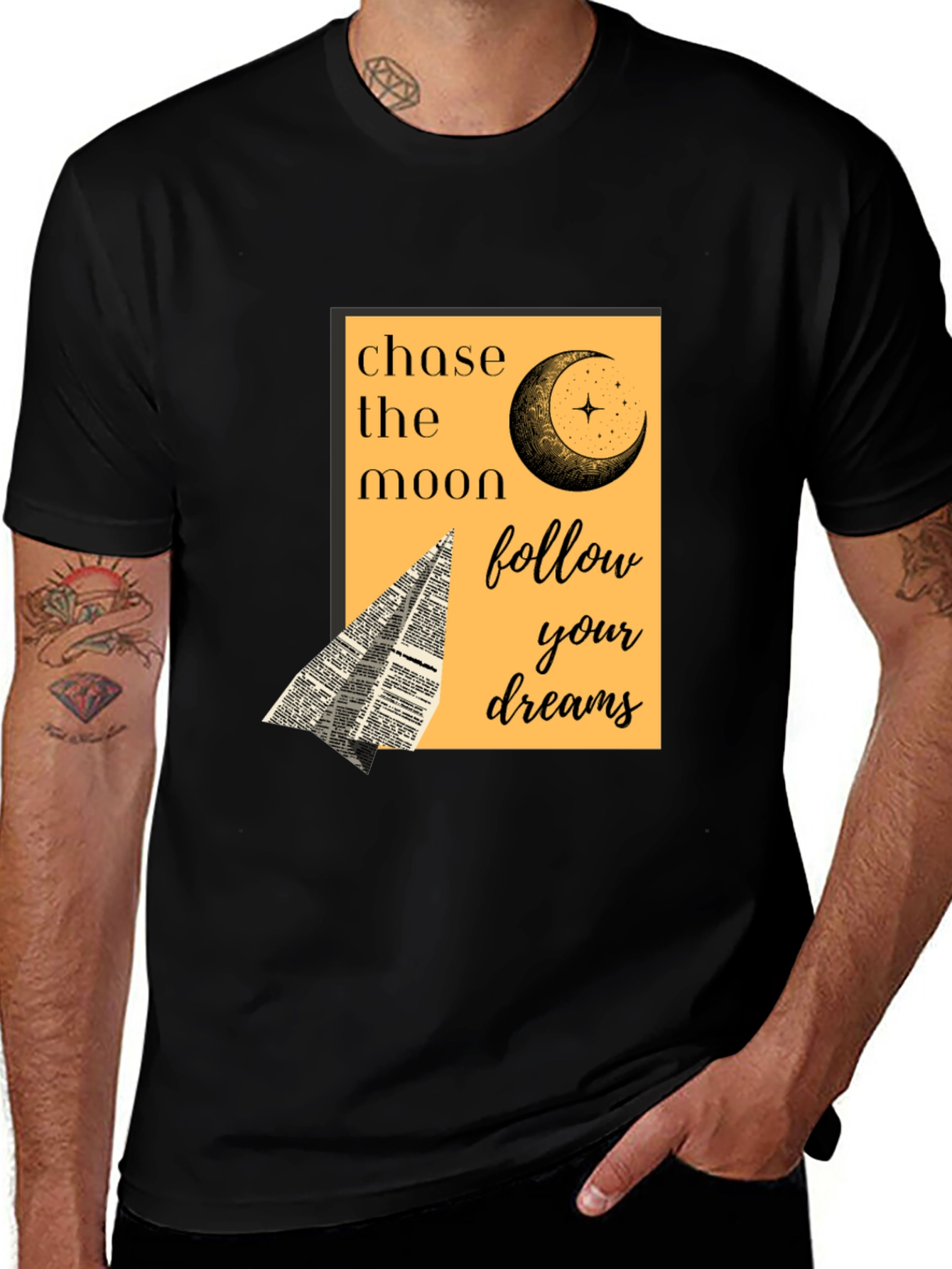 Chase the Moon Graphic Tee - Follow Your Dreams