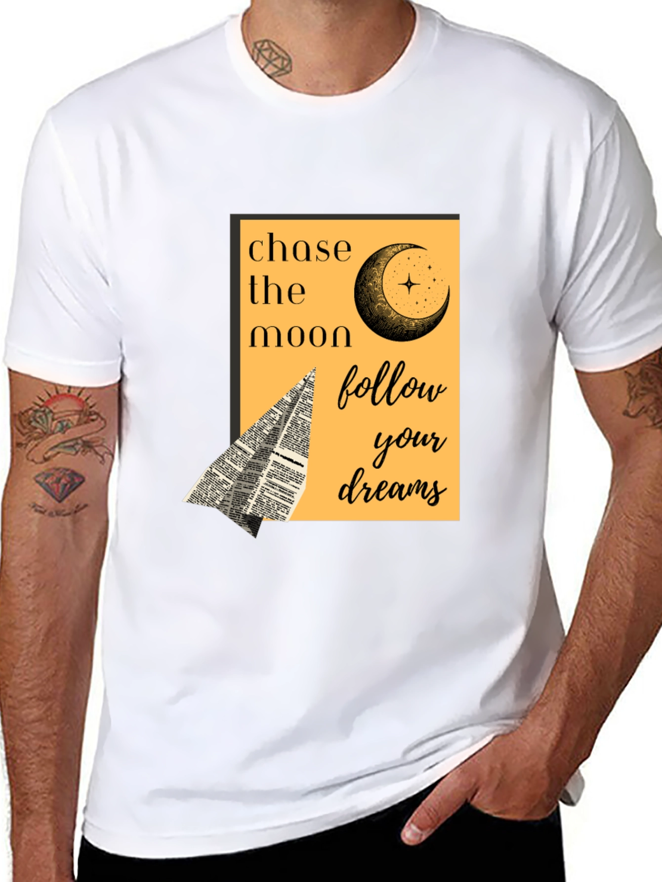 Chase the Moon Graphic Tee - Follow Your Dreams