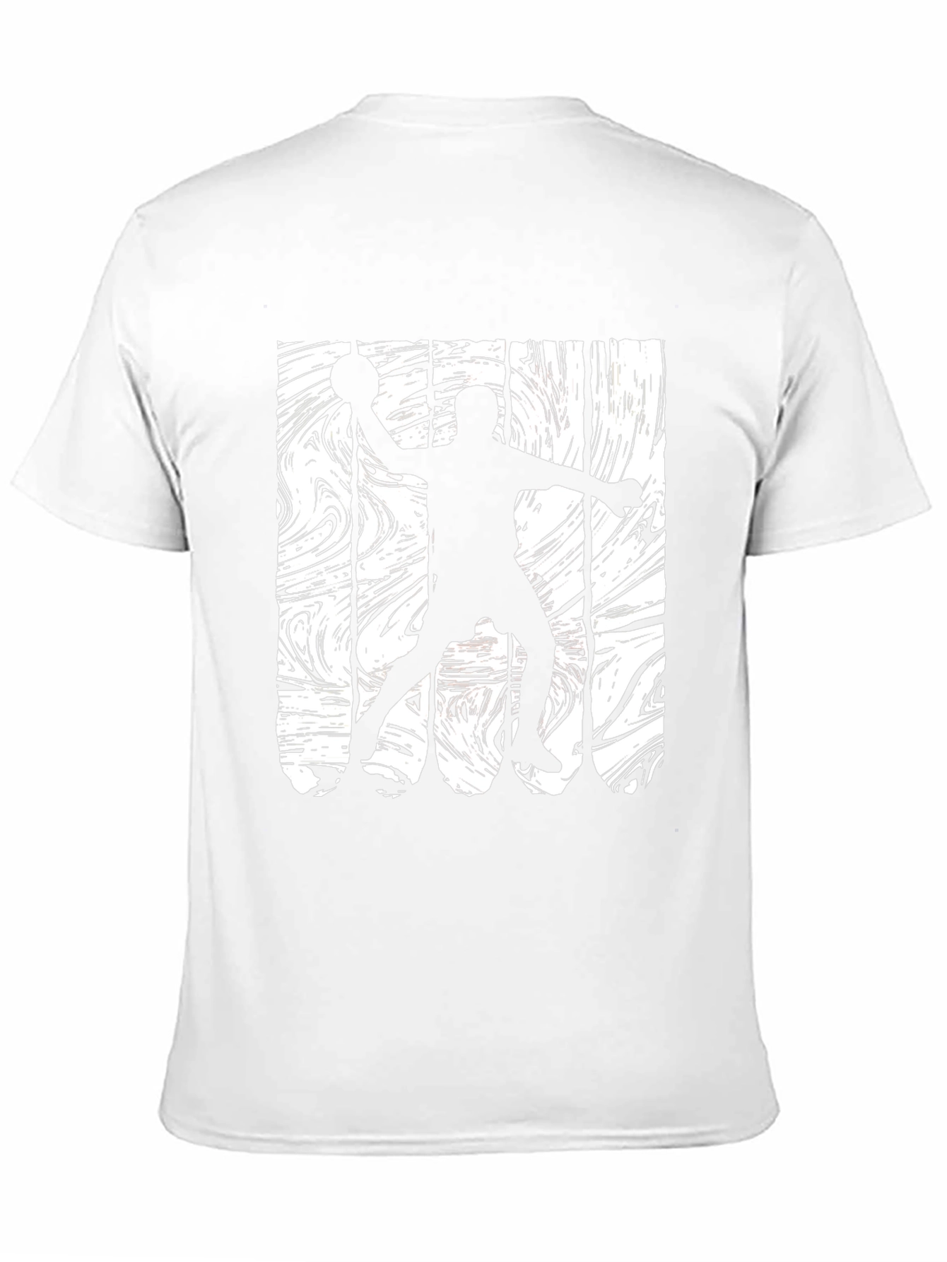 Handball Player Silhouette Graphic Tee - Black