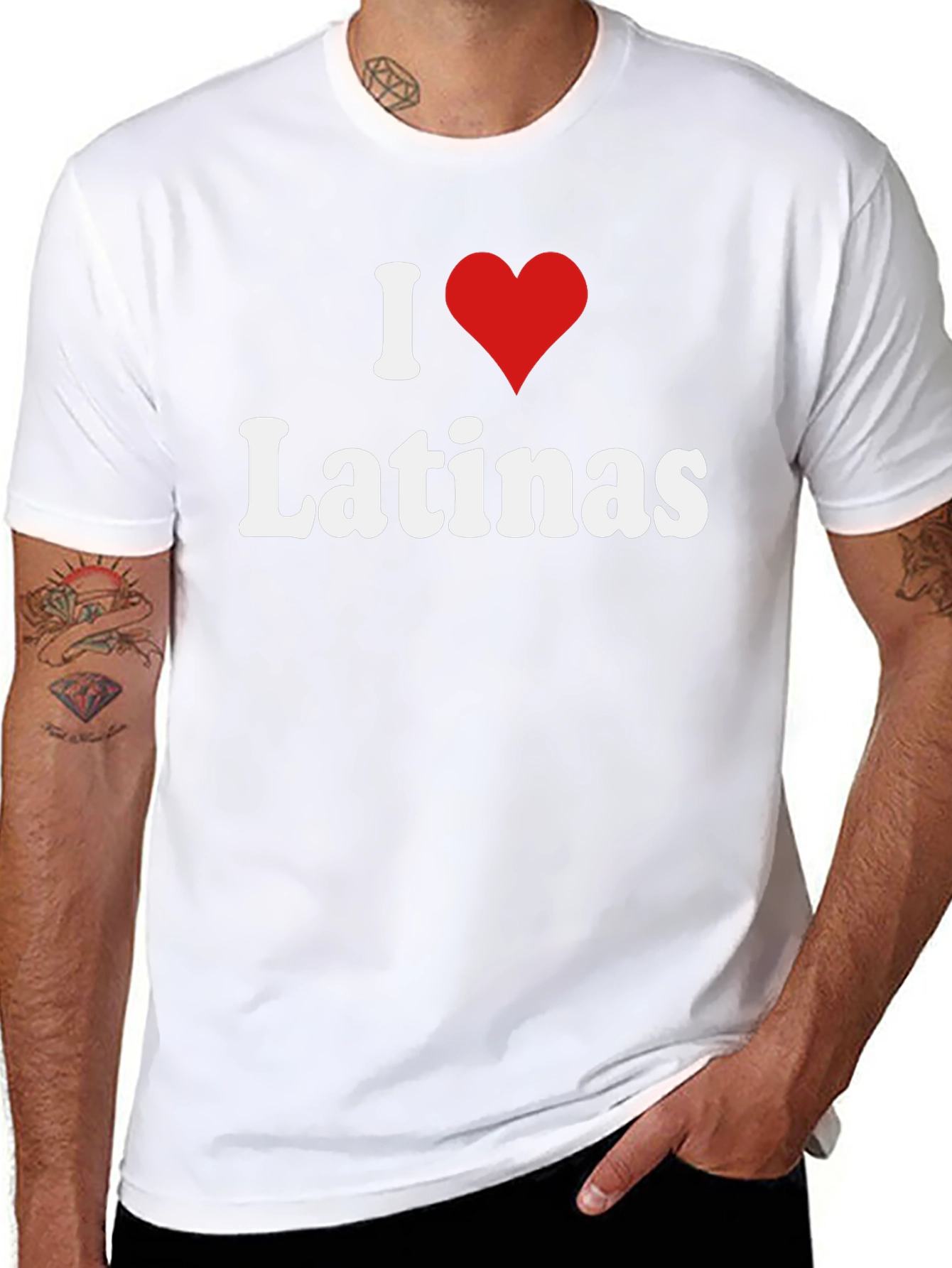 I Heart Latinas Black T-Shirt