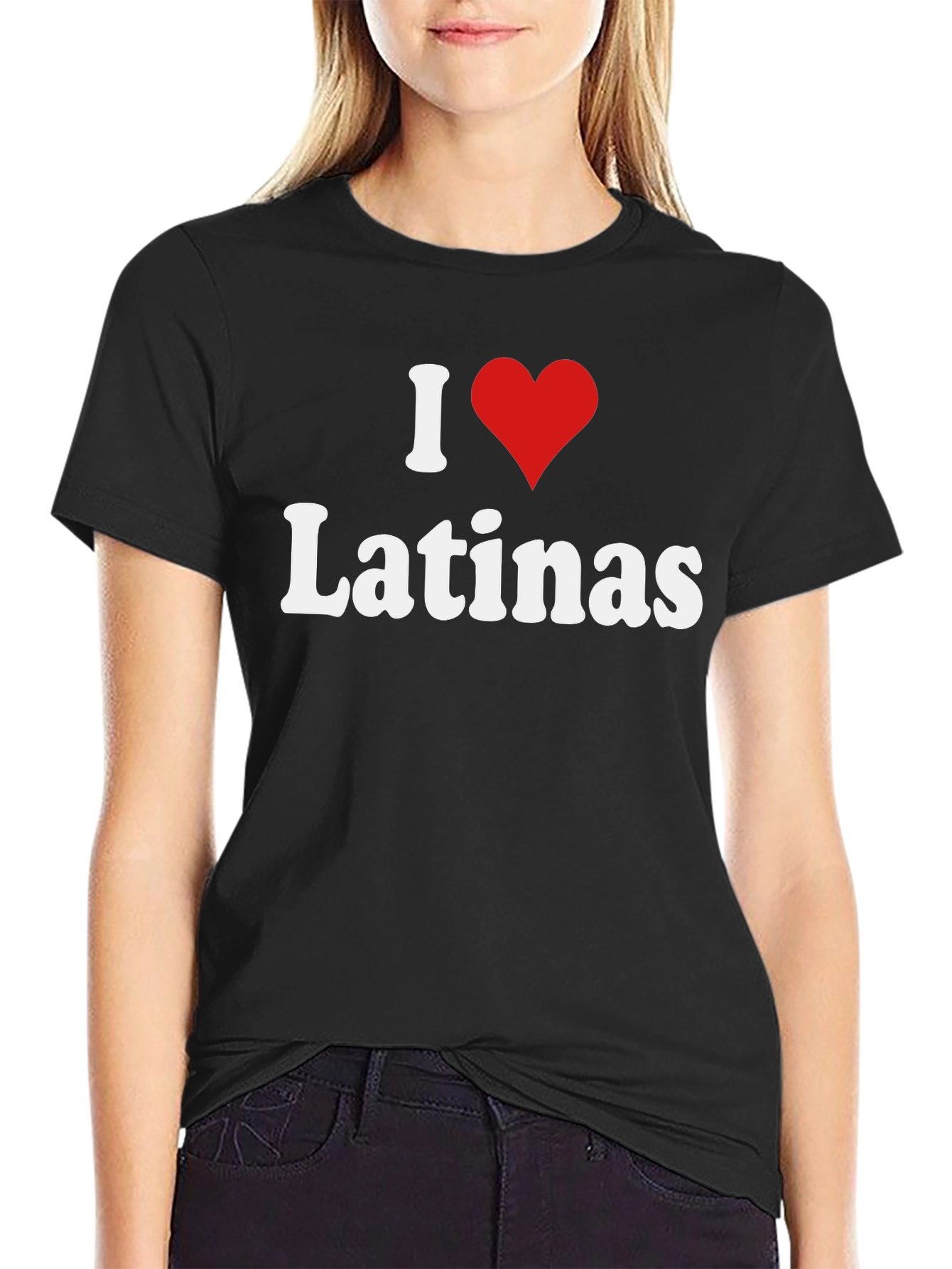 I Heart Latinas Black T-Shirt