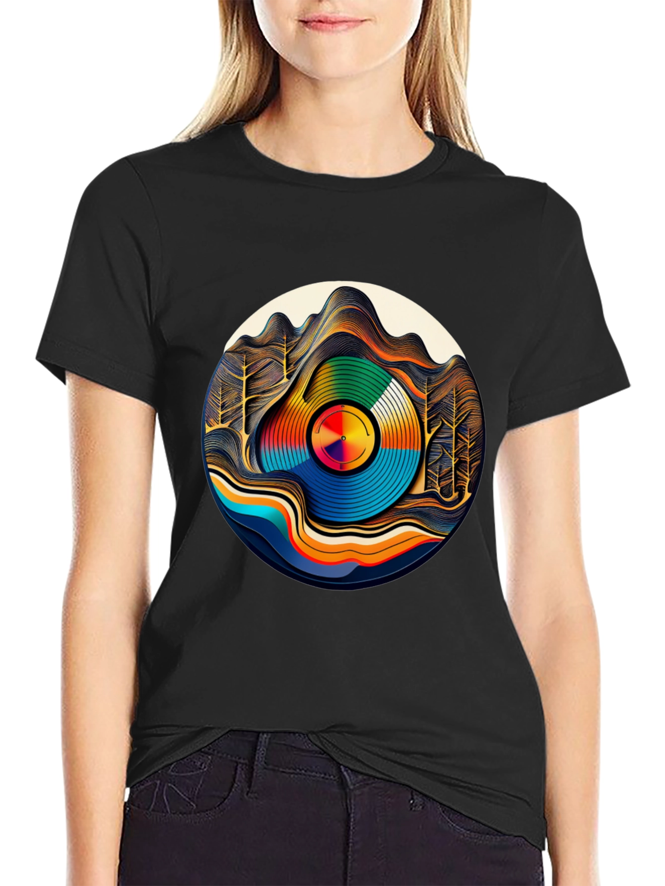 Groovy Record Landscape Tee