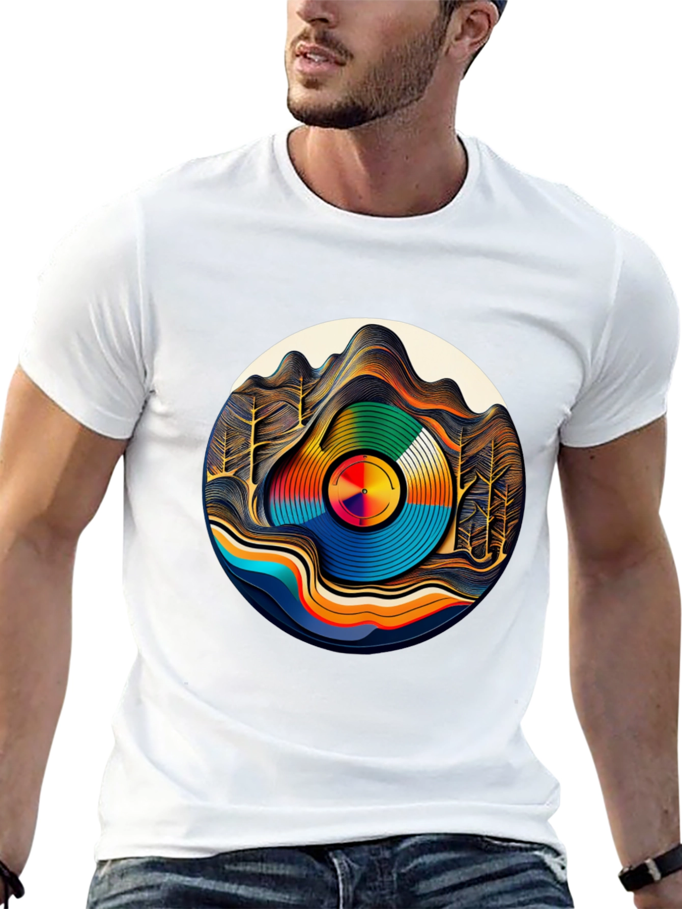 Groovy Record Landscape Tee