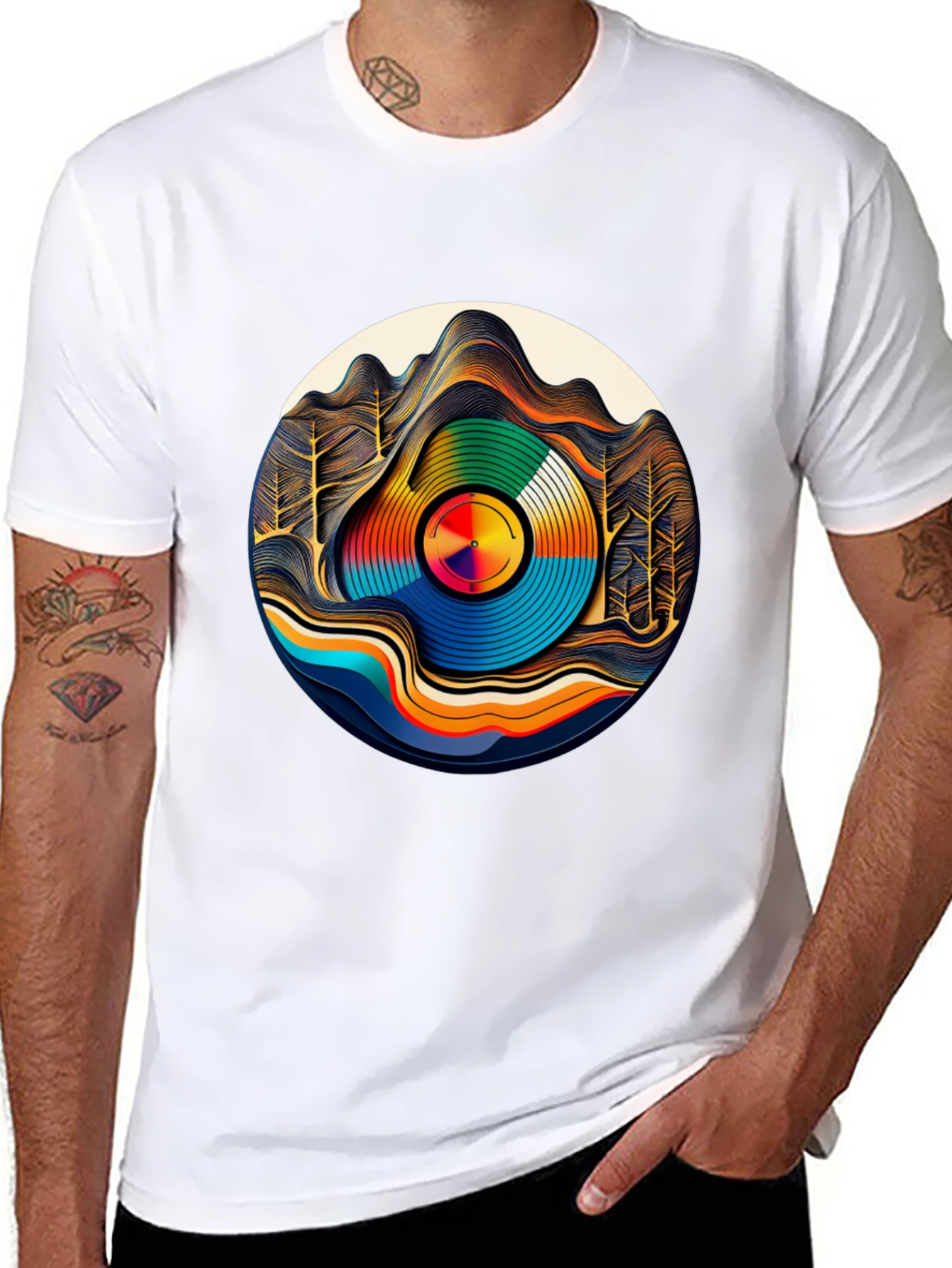Groovy Record Landscape Tee