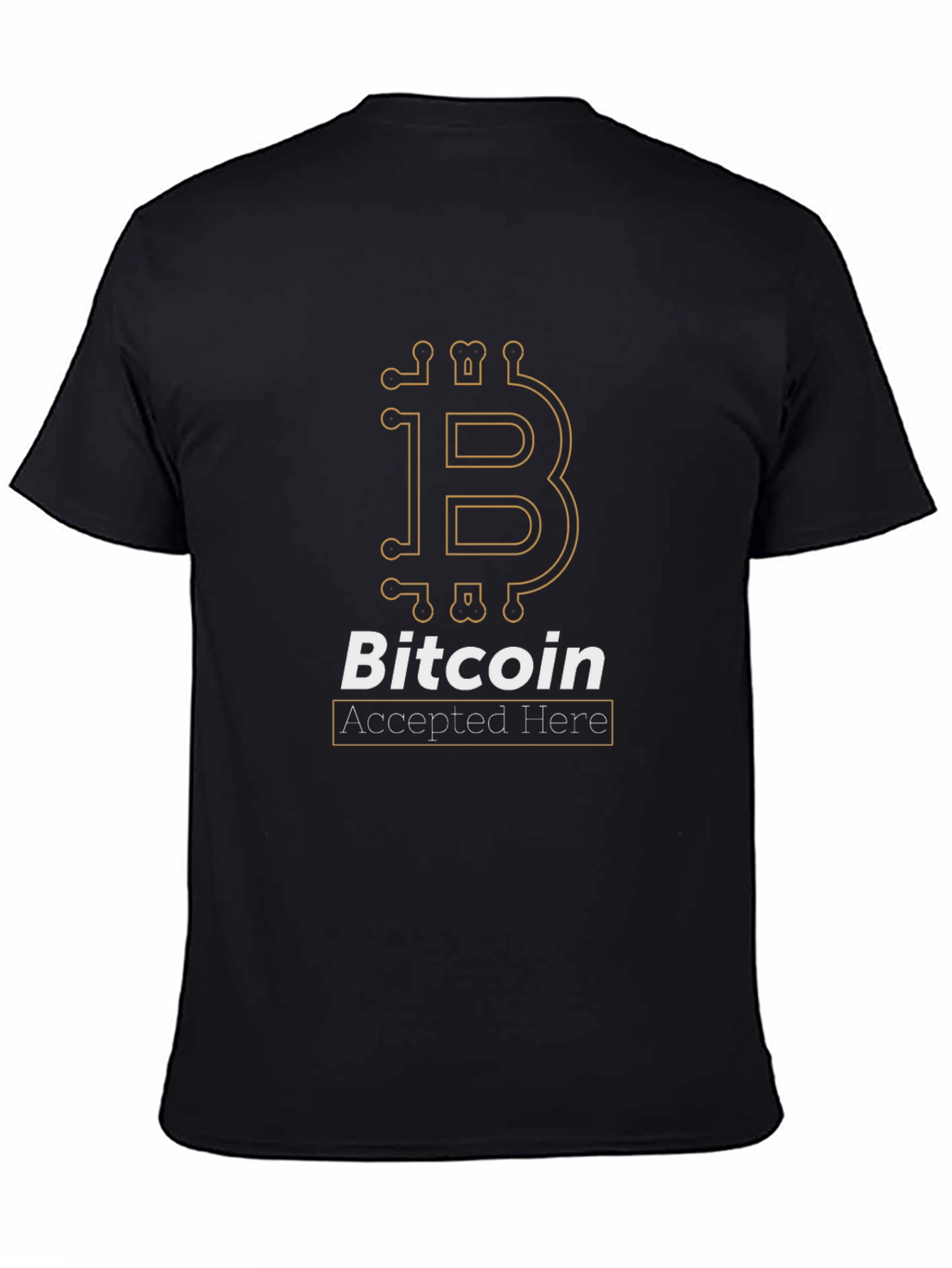 Bitcoin Accepted Here Black T-Shirt