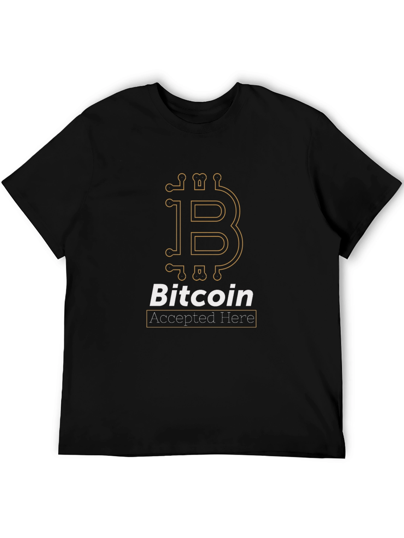 Bitcoin Accepted Here Black T-Shirt