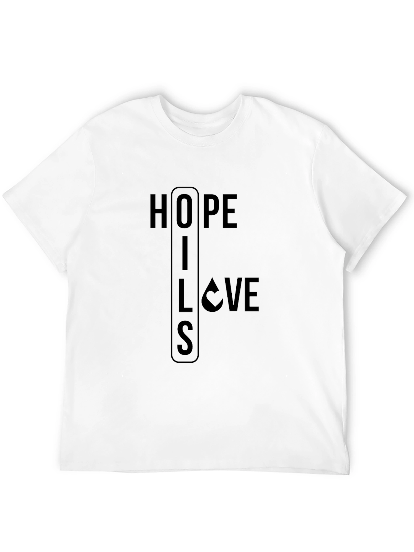 Hope Lies Love - Mens Black Graphic T-Shirt