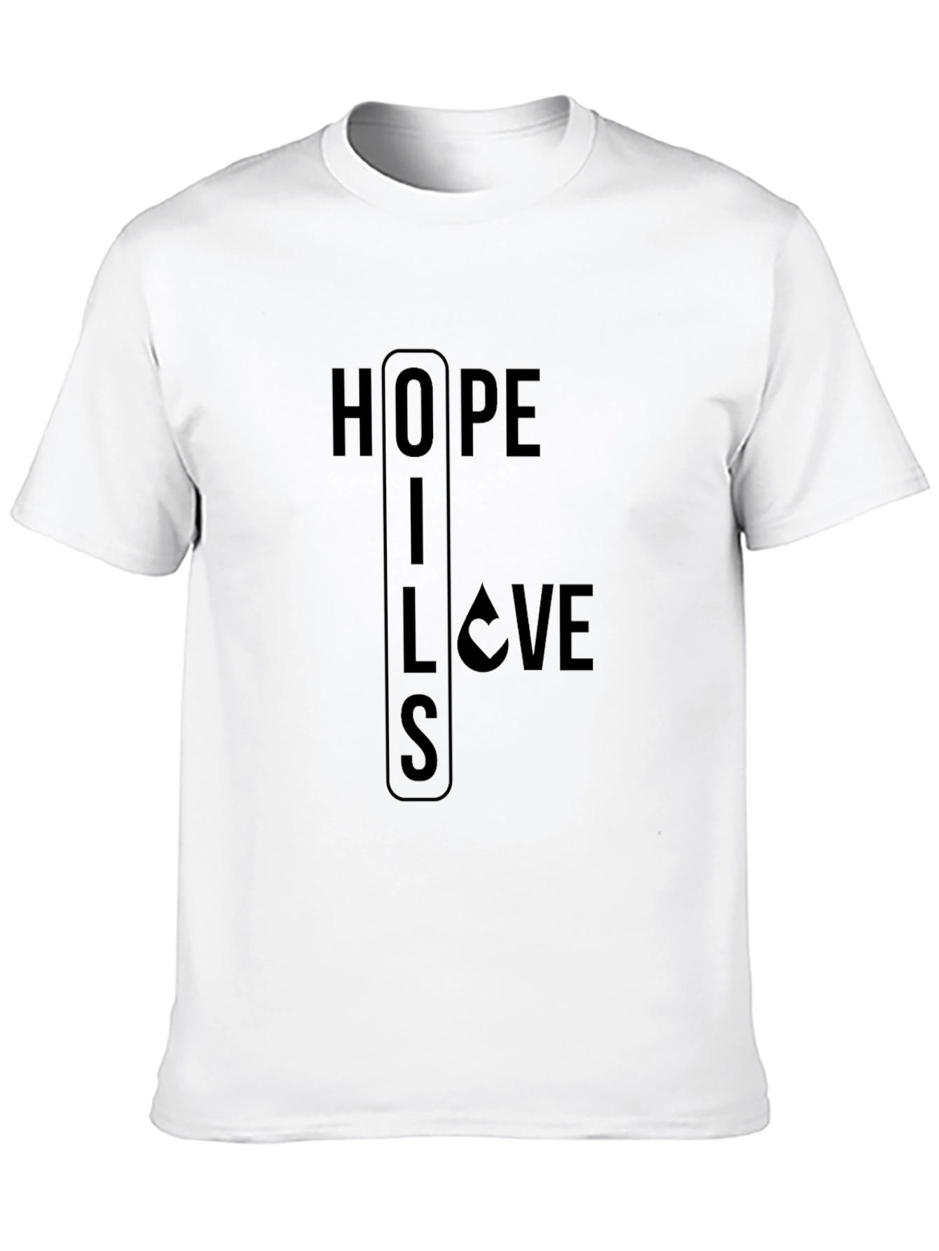 Hope Lies Love - Mens Black Graphic T-Shirt