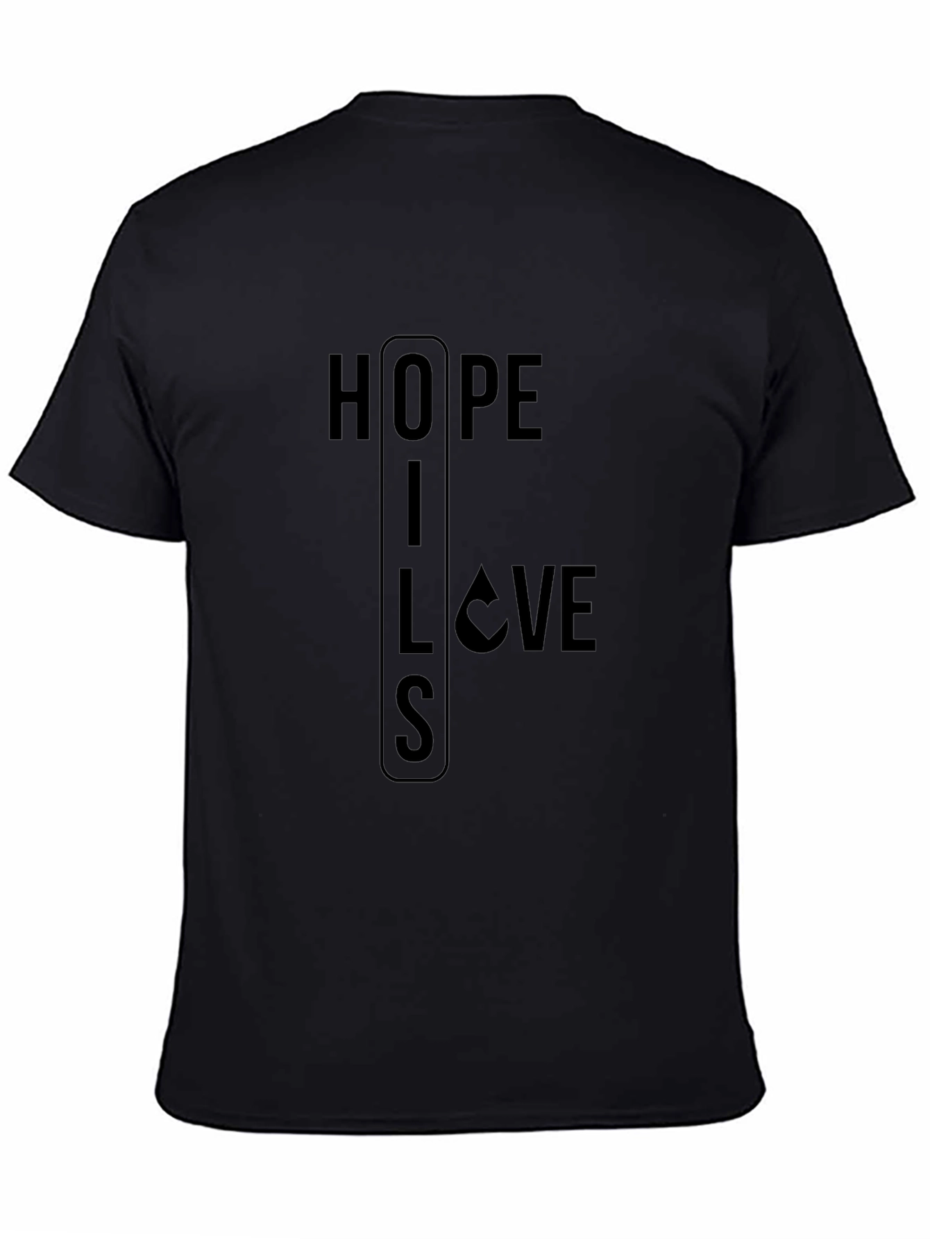 Hope Lies Love - Mens Black Graphic T-Shirt