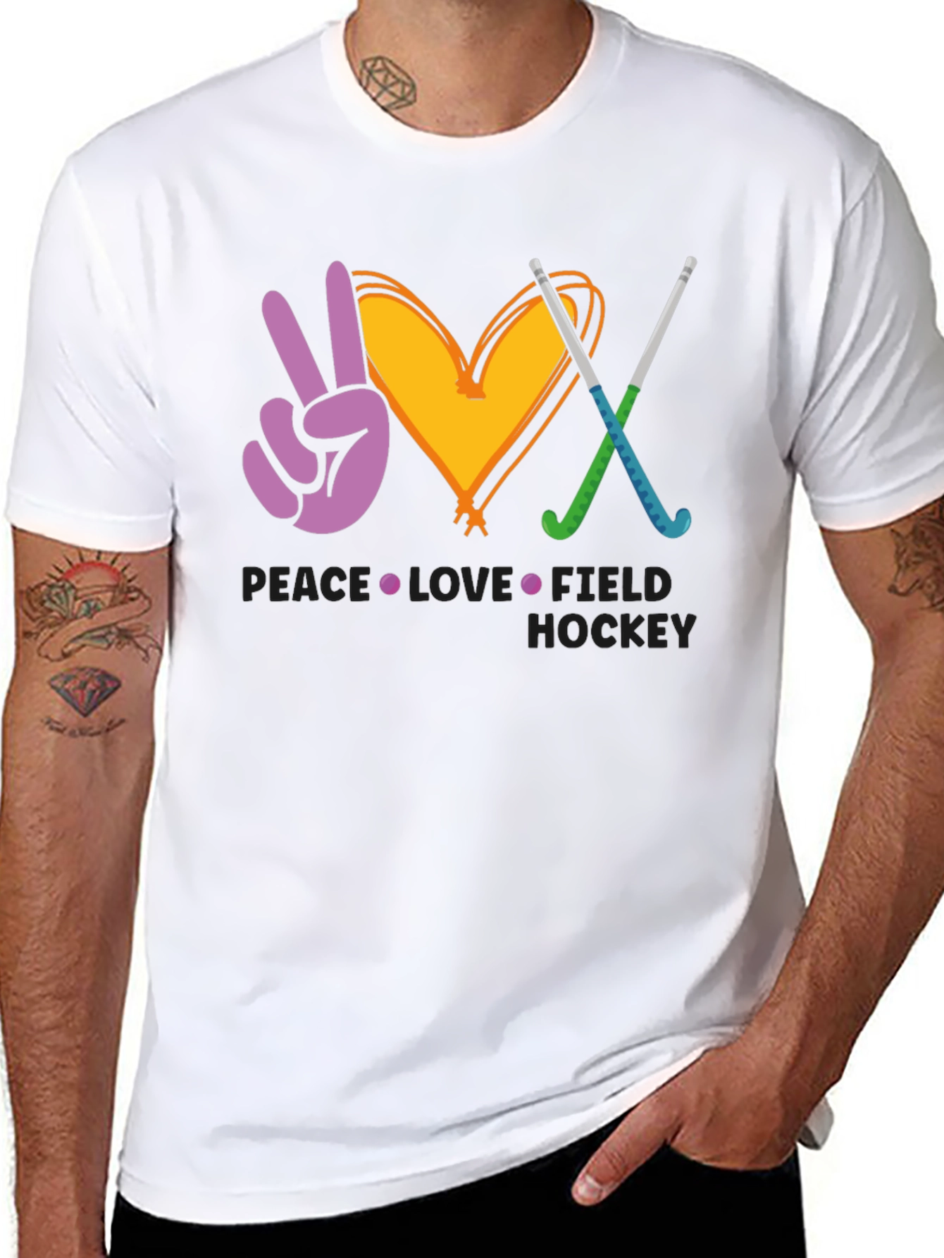 Peace Love Field Hockey T-Shirt