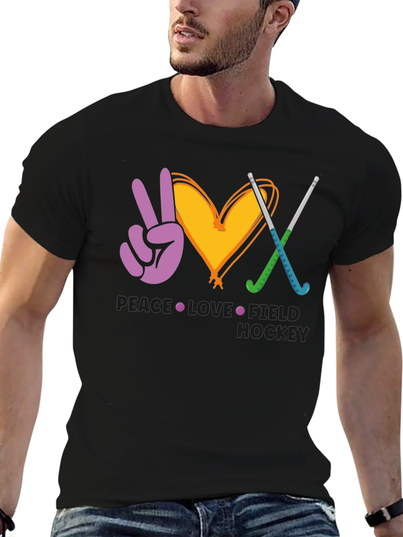 Peace Love Field Hockey T-Shirt