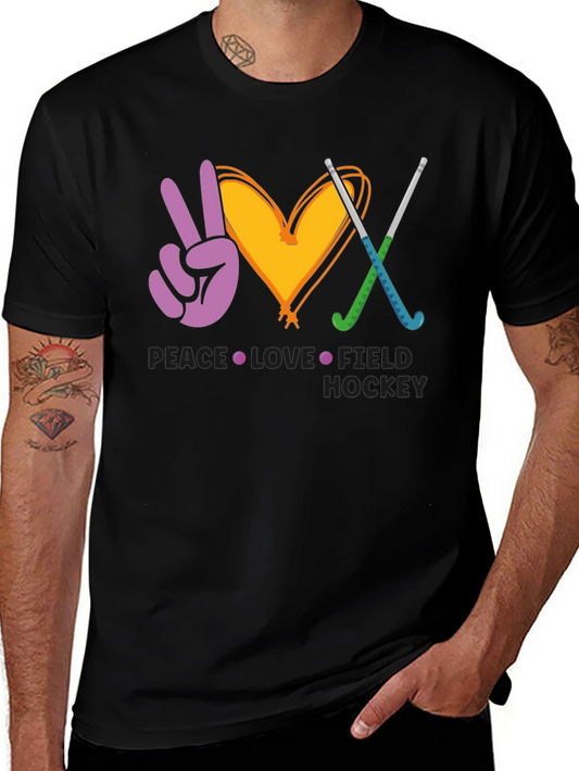 Peace Love Field Hockey T-Shirt
