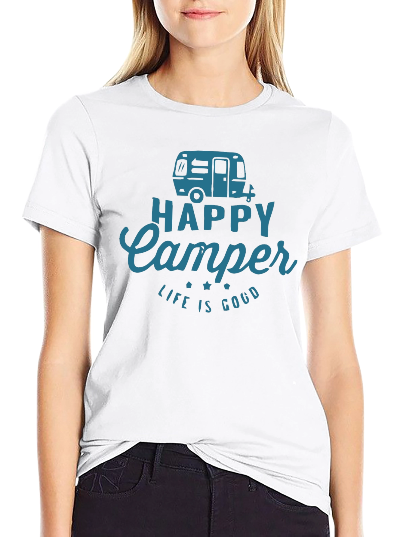Happy Camper Graphic Tee - Camping Adventure Shirt