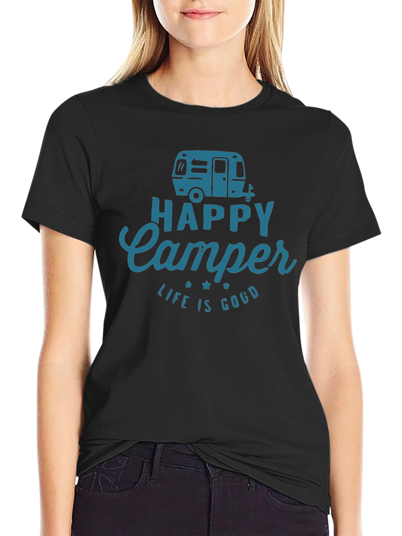 Happy Camper Graphic Tee - Camping Adventure Shirt