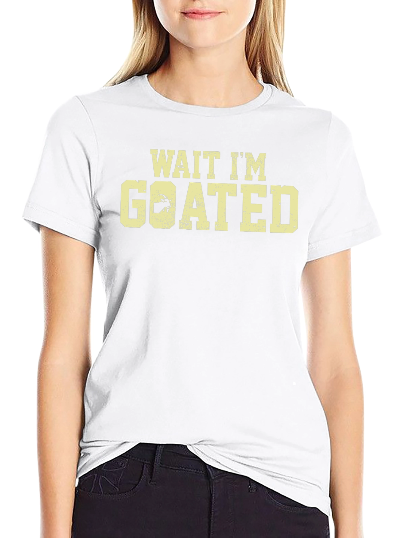 Wait Im Goated Black Graphic Tee