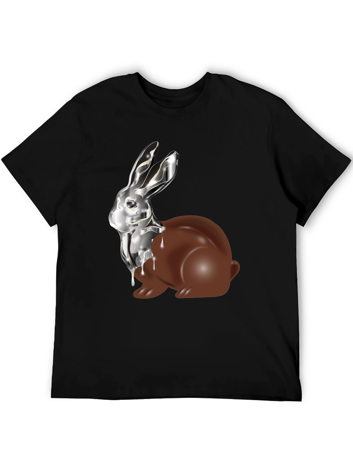 Chocolate & Silver Bunny T-Shirt