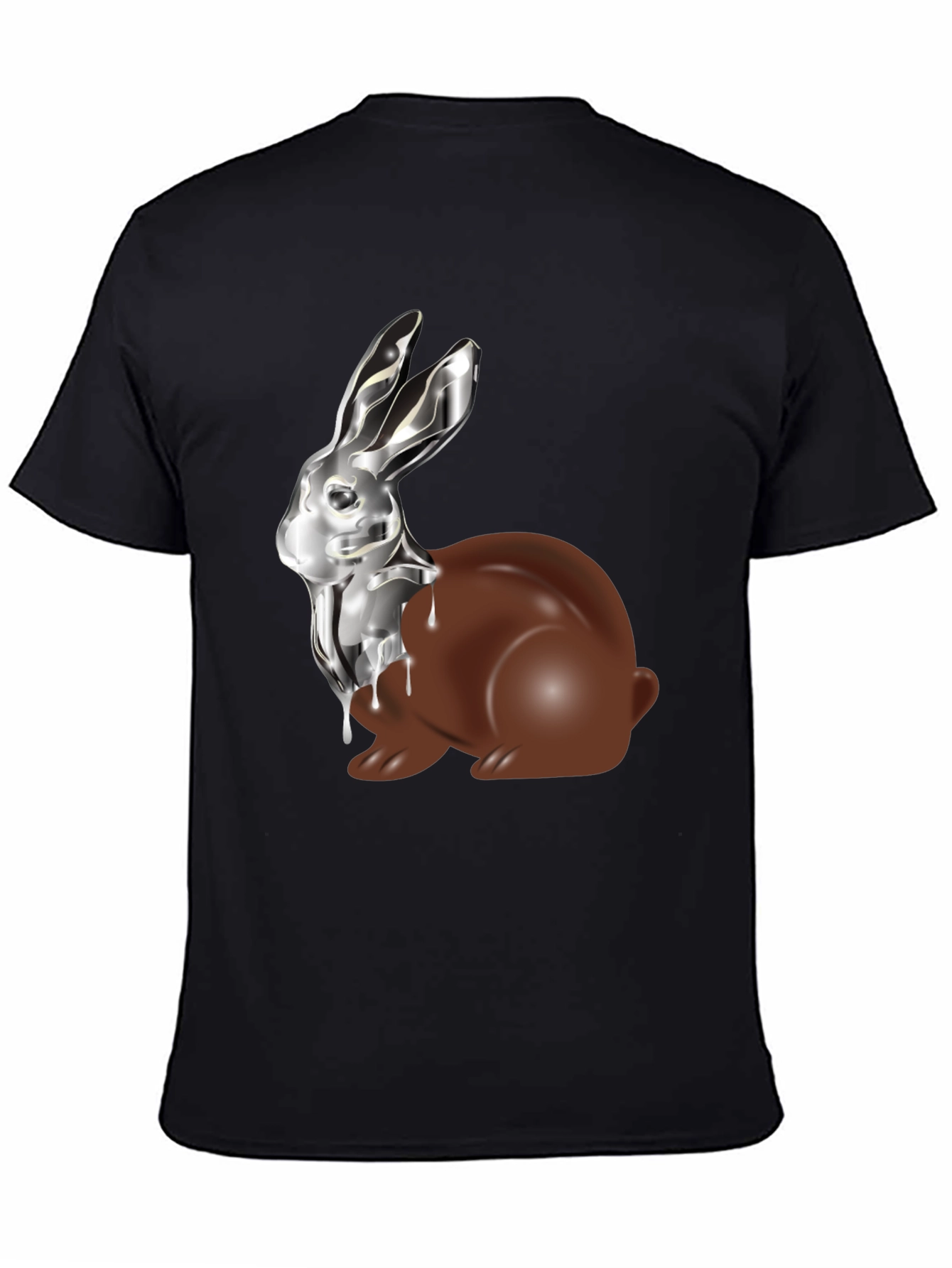 Chocolate & Silver Bunny T-Shirt