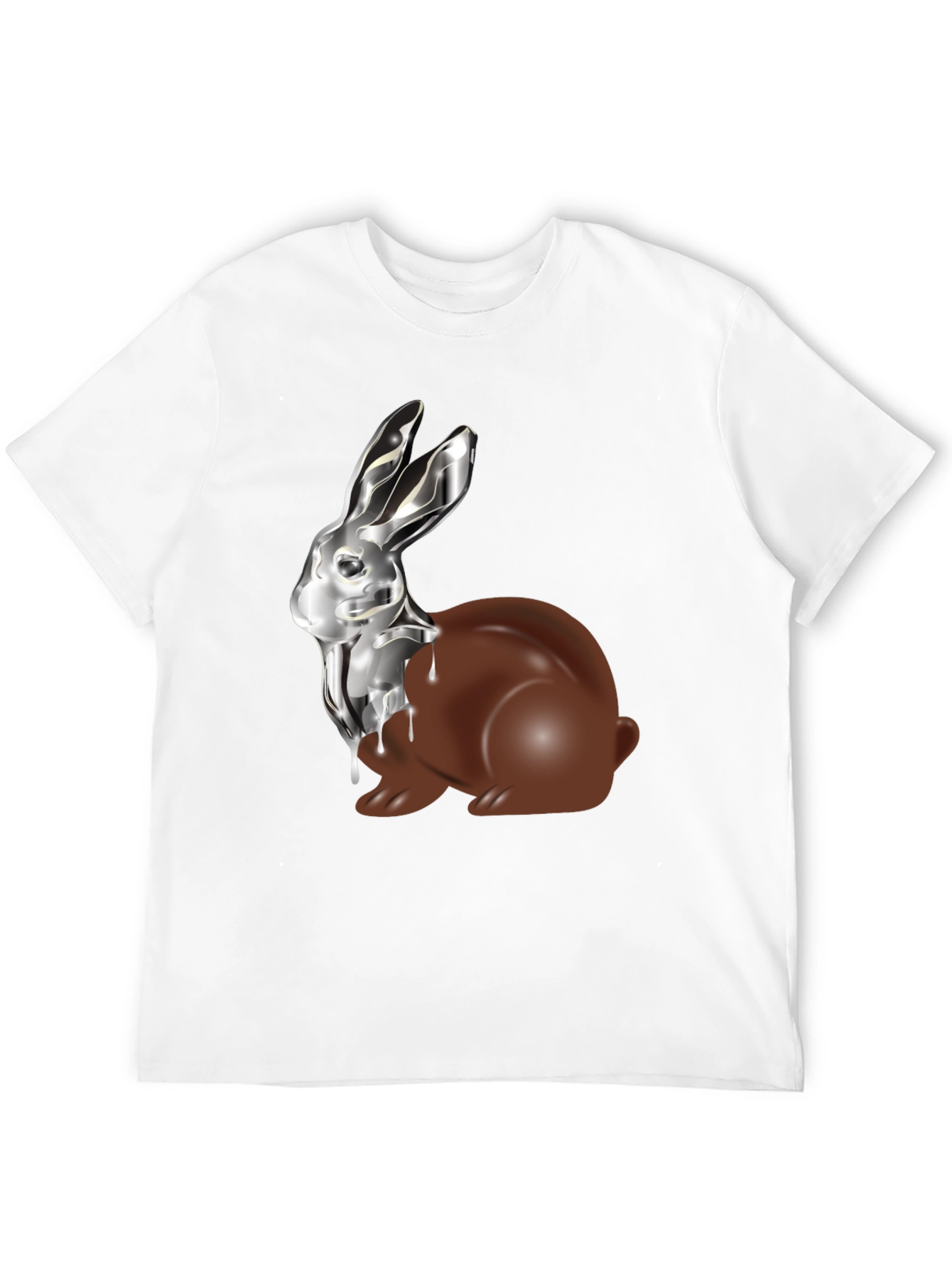 Chocolate & Silver Bunny T-Shirt
